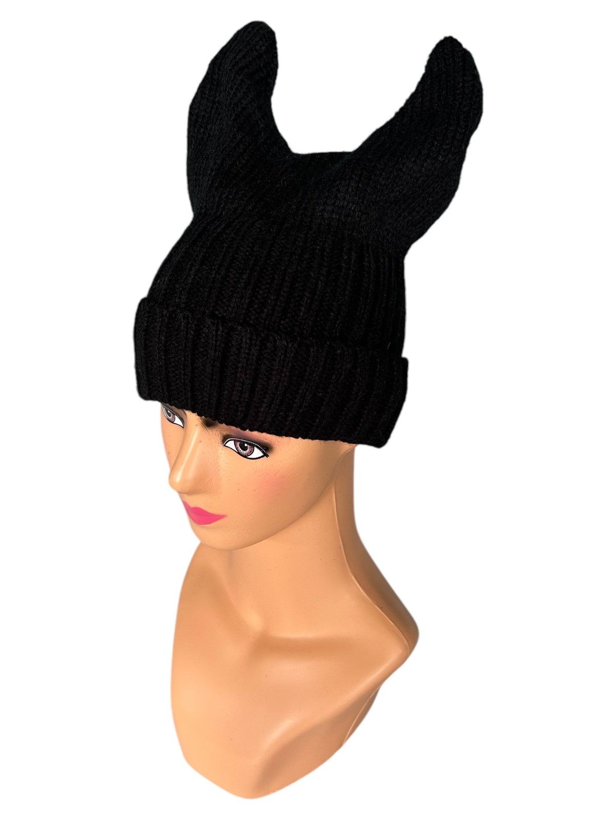 Japanese Brand × Le Grande Bleu (L.G.B.) Horn Devil Knitted Rare Beanie Hats ☠️☠️ Size ONE SIZE - 1 Thumbnail