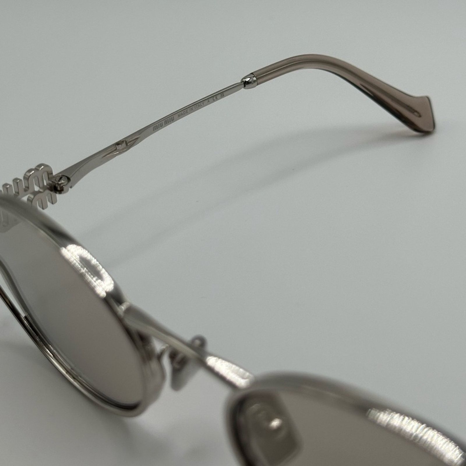 Miu Miu MIU MIU SUNGLASSES MU52YS 1BC10F Silver Ivory Mirror Women Size ONE SIZE - 5 Thumbnail
