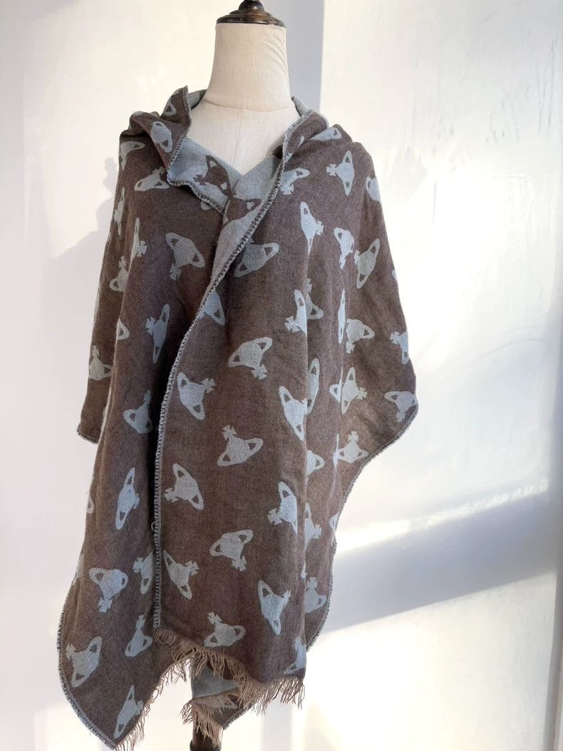 Vivienne Westwood Vivienne Westwood Blue and gray double-sided Saturn scarf Size ONE SIZE - 2 Thumbnail