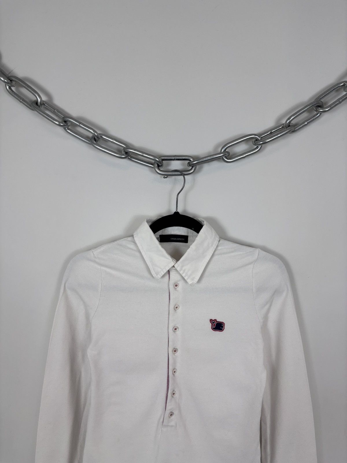 Dsquared2 Dsquared2 Women’s White Button Deep Placket Polo Shirt Size XS / US 0-2 / IT 36-38 - 2 Thumbnail