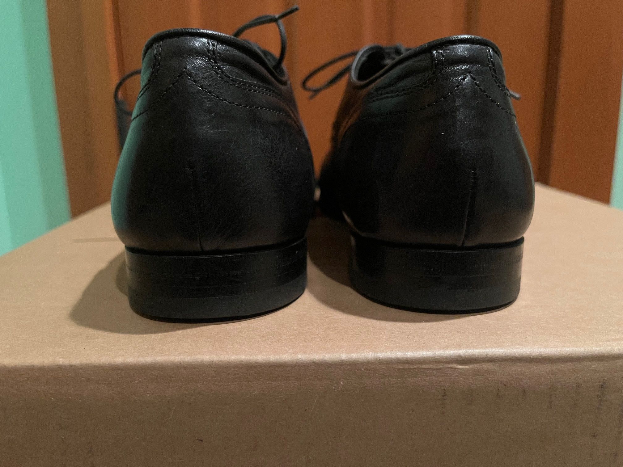 Antonio Maurizi Antonio Maurizi 40 Black Square Toe Oxfords Size US 7 / EU 40 - 3 Thumbnail
