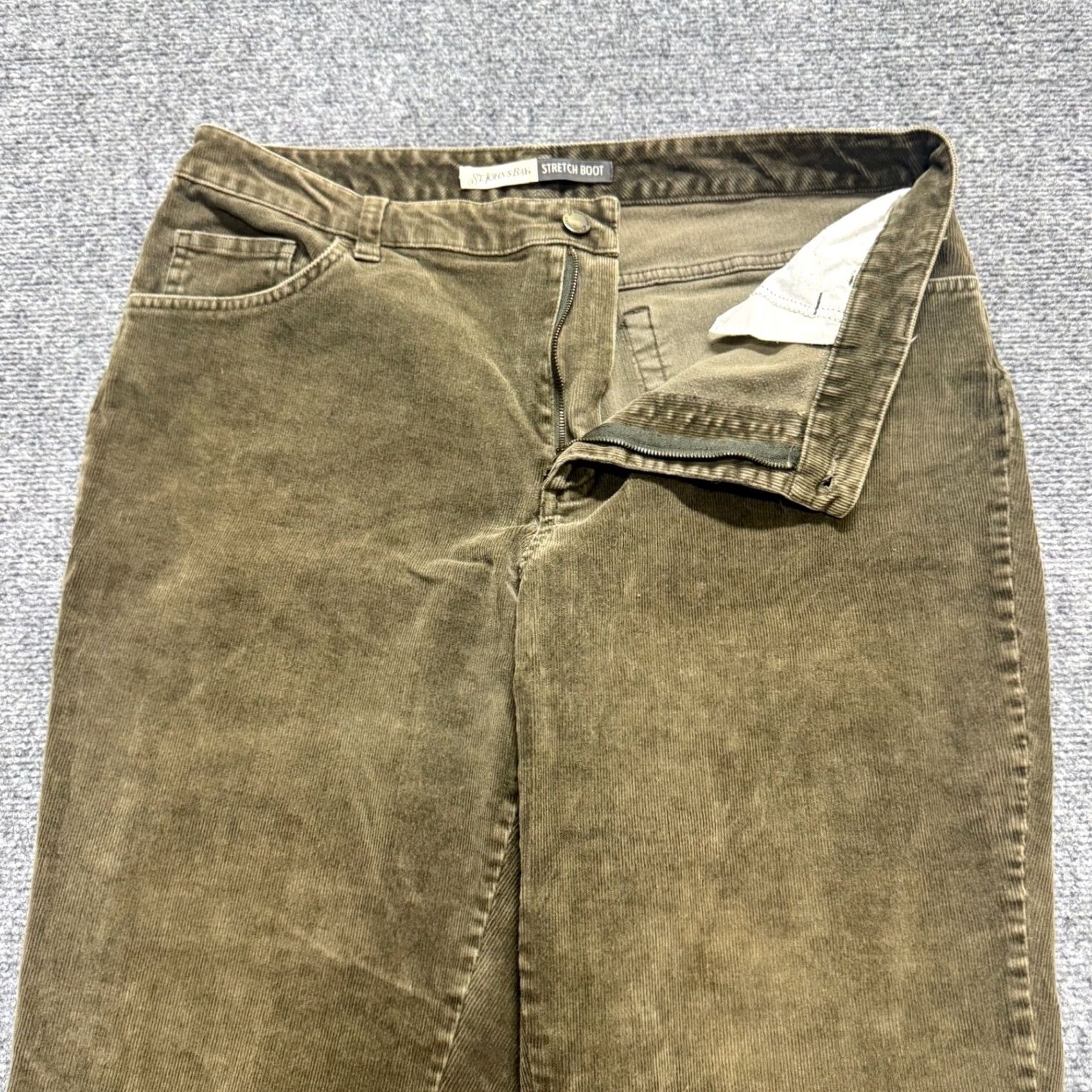 Vintage St John's Bay Pants Women 14W Stretch Boot Corduroy Brown Dress Pants Womens Size 36" / US 14 / IT 50 - 7 Thumbnail