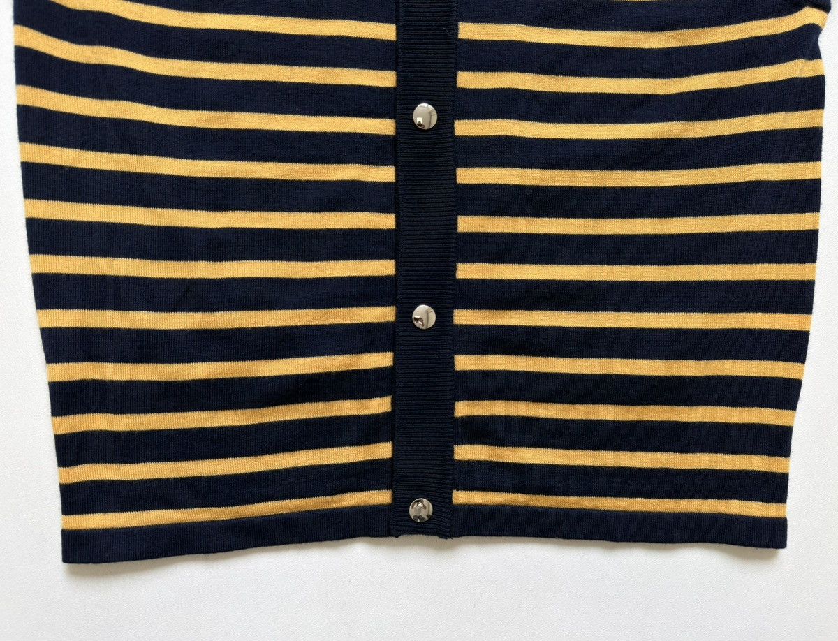 Wales Bonner ‘Kamau’ Blue/Yellow Striped Wool Cardigan Size US M / EU 48-50 / 2 - 8 Thumbnail
