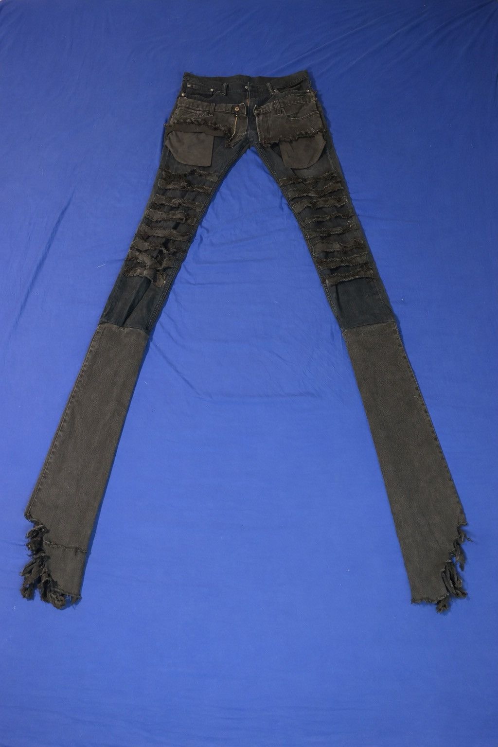 Other Doubled Upper Distressed Stacked Jeans Size US 32 / EU 48 - 1 Thumbnail