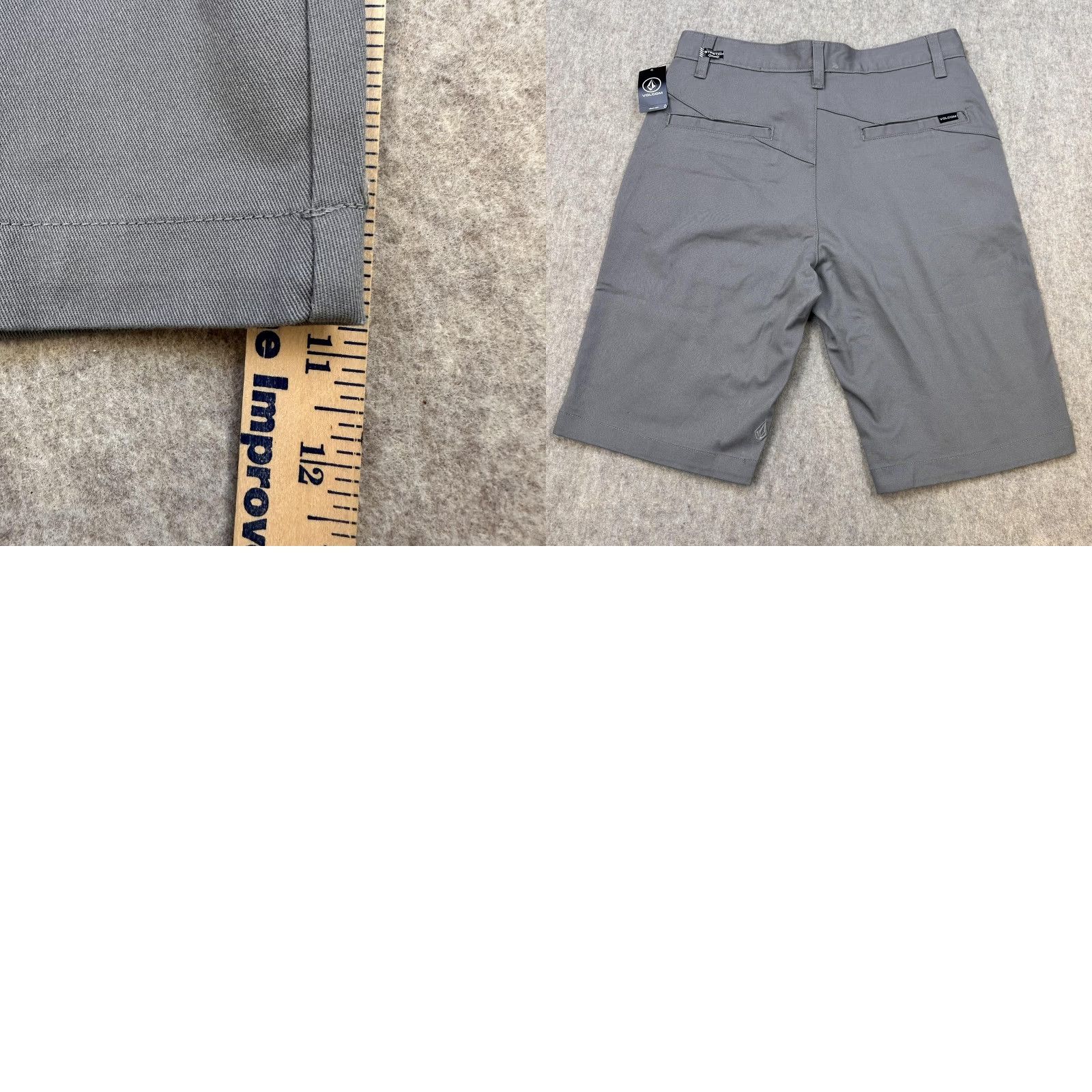 Volcom Volcom Shorts Mens 29 Gray Chino Casual Stretch Flat Front NWT A09117V3 Size US 29 - 9 Thumbnail