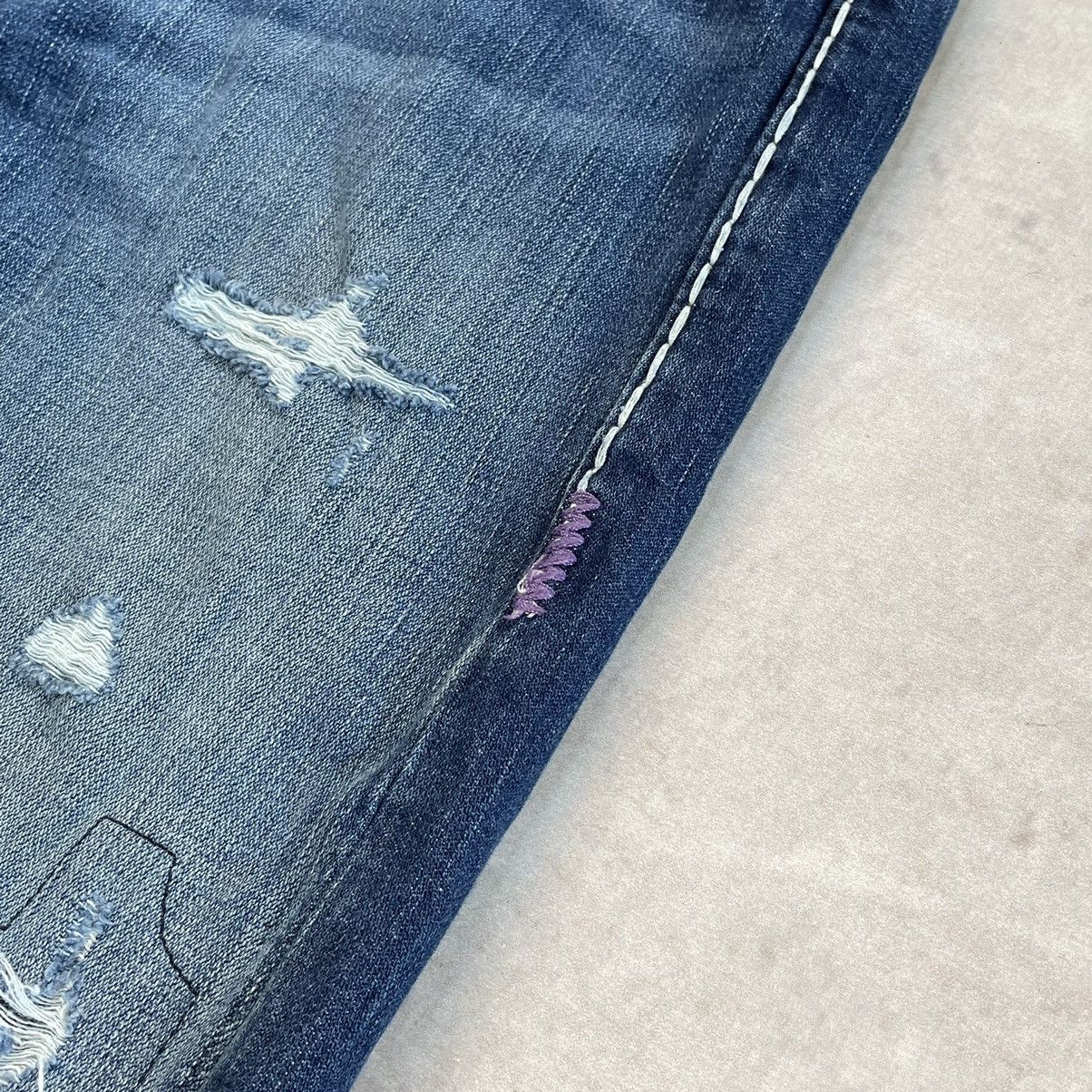 Japanese Brand × True Religion True Religion Baggy Y2K Distressed Chief Keef Wide Jeans Size US 36 / EU 52 - 7 Thumbnail