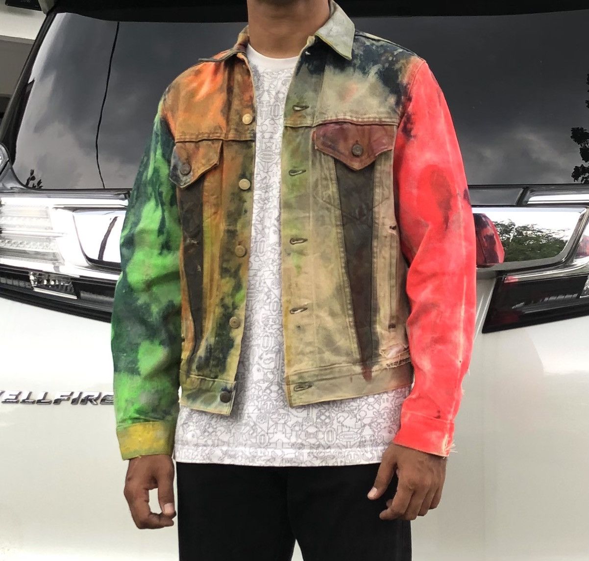 Levi's Vintage Clothing Vintage 80s Levis Custom Painted Distressed Denim Jacket 🇺🇸 Size US M / EU 48-50 / 2 - 2 Thumbnail
