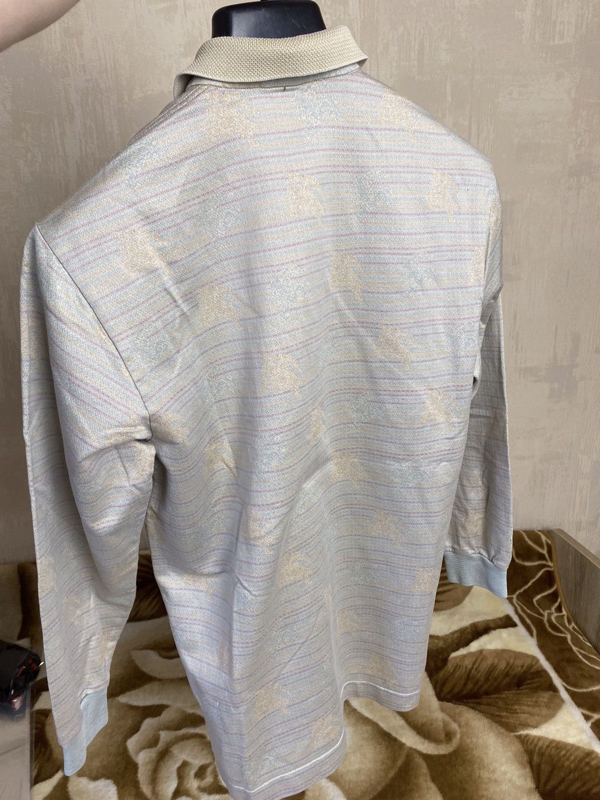 Burberry 🔥 90s Burberrys Rare Monogram Polo Long Sleeve Shirt Rugby Size US S / EU 44-46 / 1 - 4 Thumbnail
