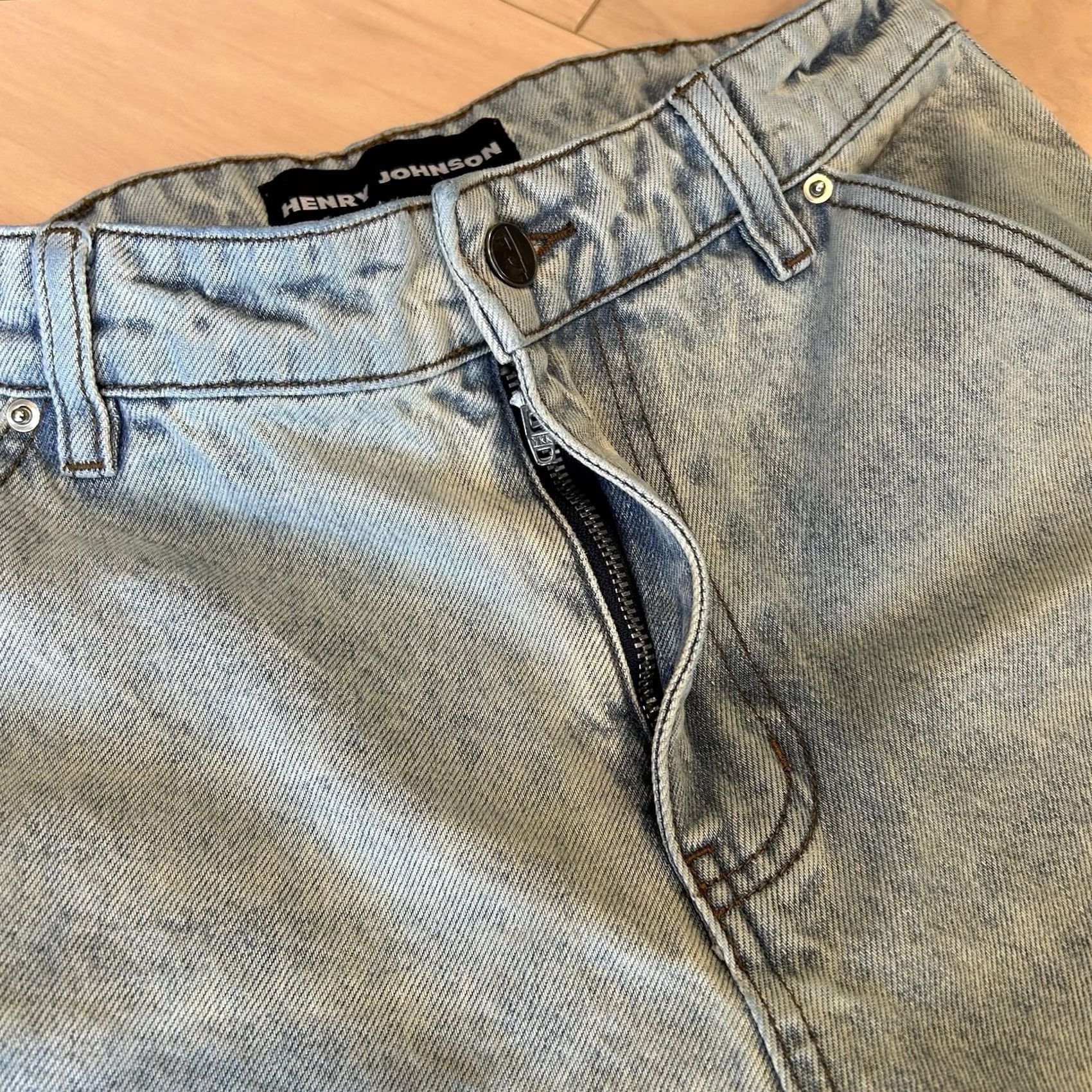 Denime Henry Johnson V3 Denim Cinch Back Blue Jean Men’s 30x37 Jeans Regular 30 Blue Cotton Denim Streetwear Urban Fashion Mens Size US 30 / EU 46 - 2 Thumbnail