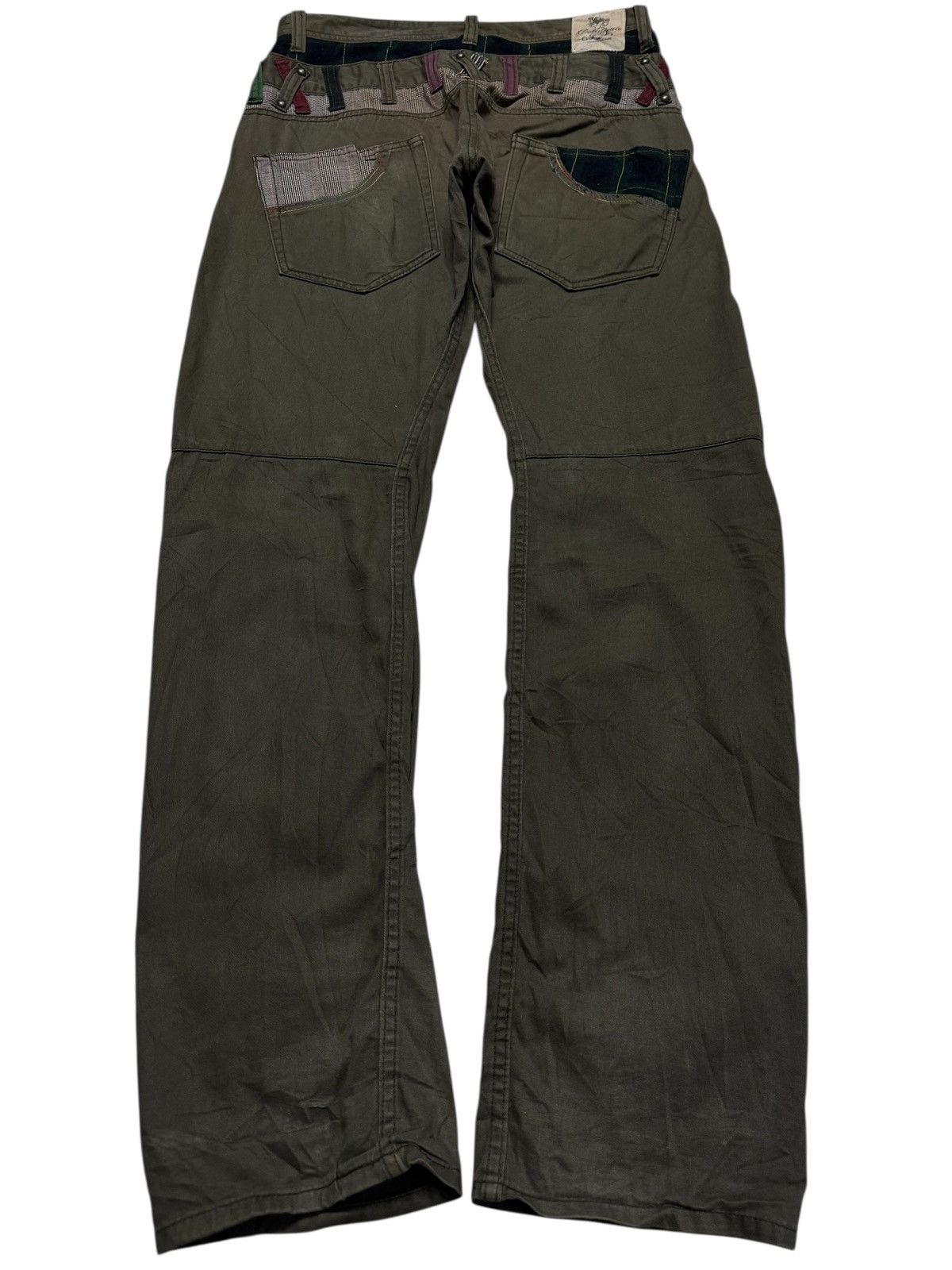 💥DOUBLE WAIST💥VINTAGE DOMINATE DARK KHAKI PANTS