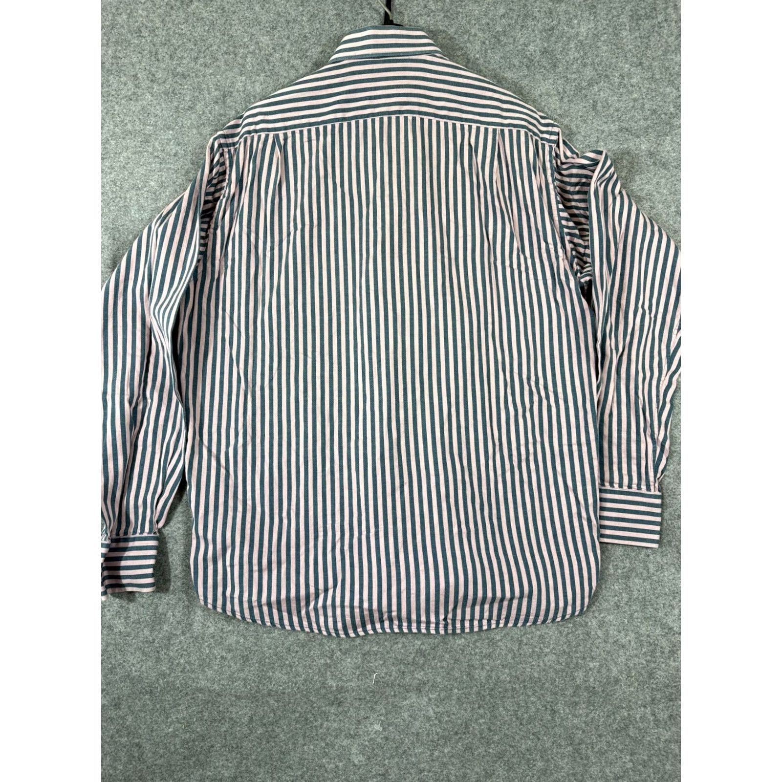 Luchiano Visconti Luciano Visconti Button-Up Shirt Mens XL Pink Blue Striped Long Sleeve Collared Shirt Size US XL / EU 56 / 4 - 7 Thumbnail