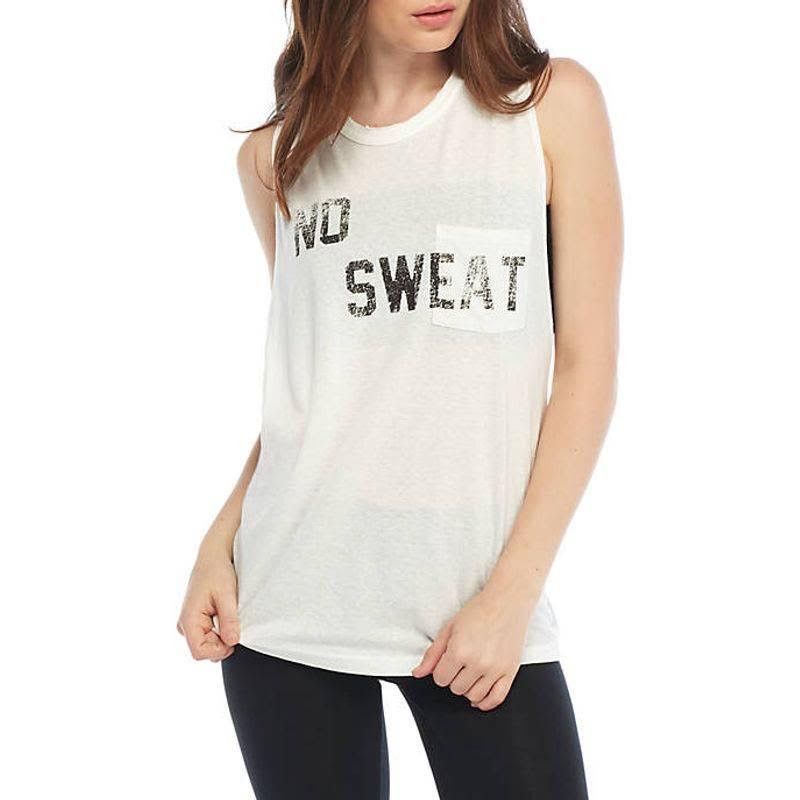 Free People Free People | " No Sweat" White Athletic Top | Medium NWT Size M / US 6-8 / IT 42-44 - 1 Thumbnail