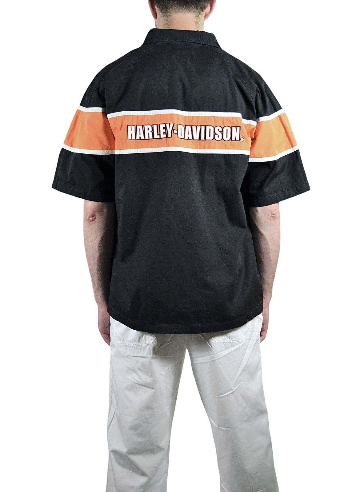 Harley Davidson Y2K Vintage Harley Davidson Big Logo Zip Pocket Racing Shirt Size US L / EU 52-54 / 3 - 6 Thumbnail