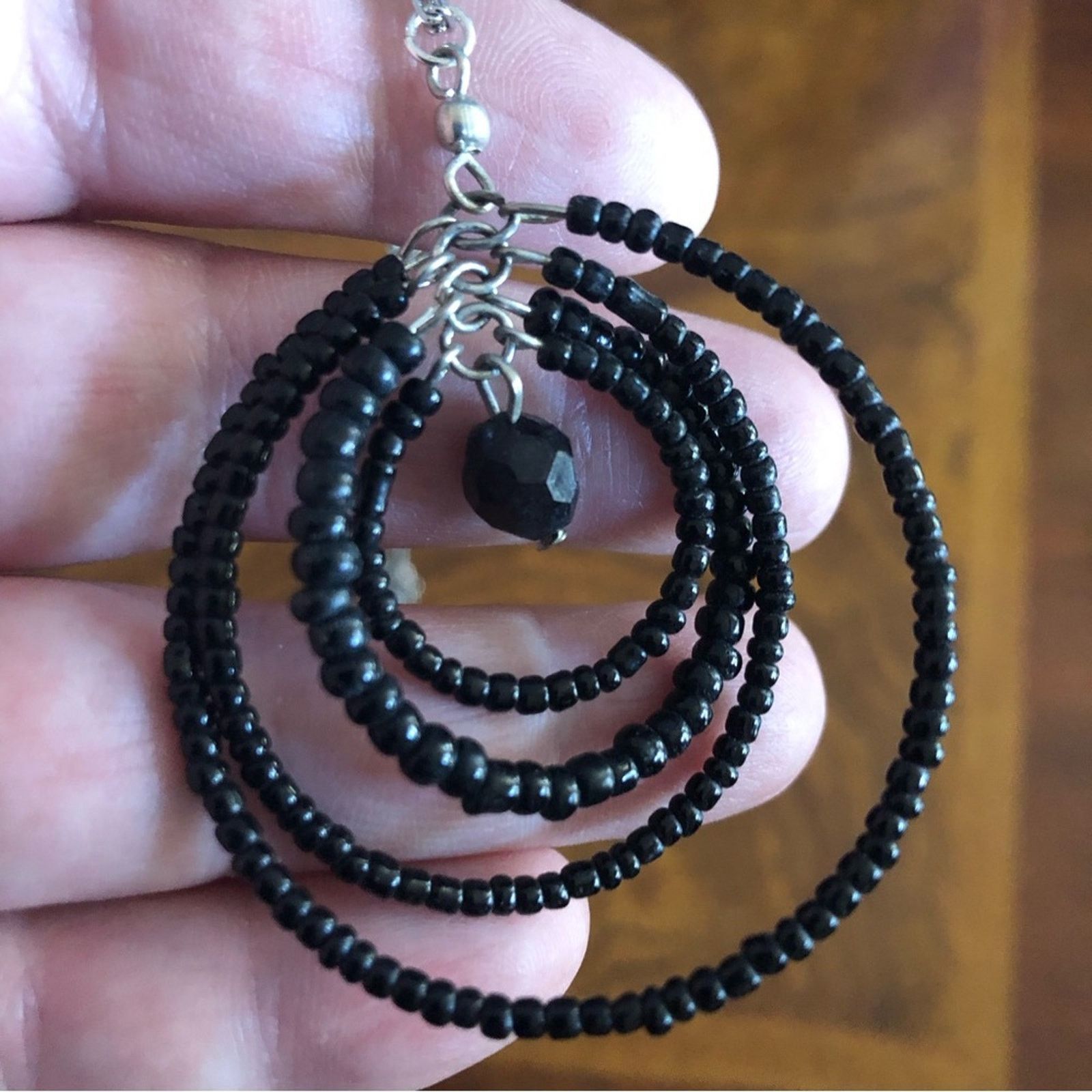 Handmade Hand crafted seed bead spiral globe necklace Size ONE SIZE - 7 Thumbnail