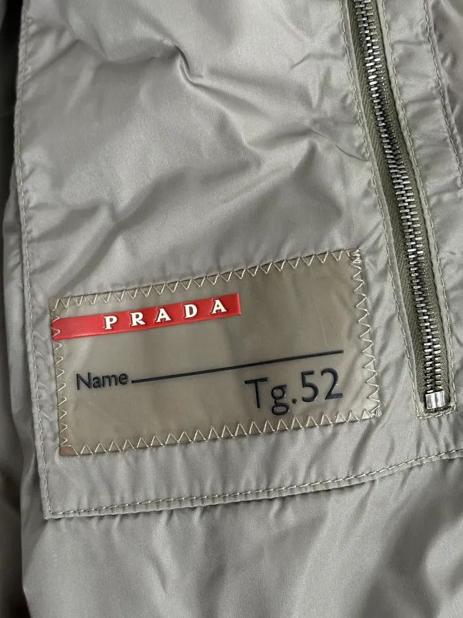 Prada 2000s Prada Khaki Nylon Puffer Bomber Jacket Size US M / EU 48-50 / 2 - 12 Thumbnail