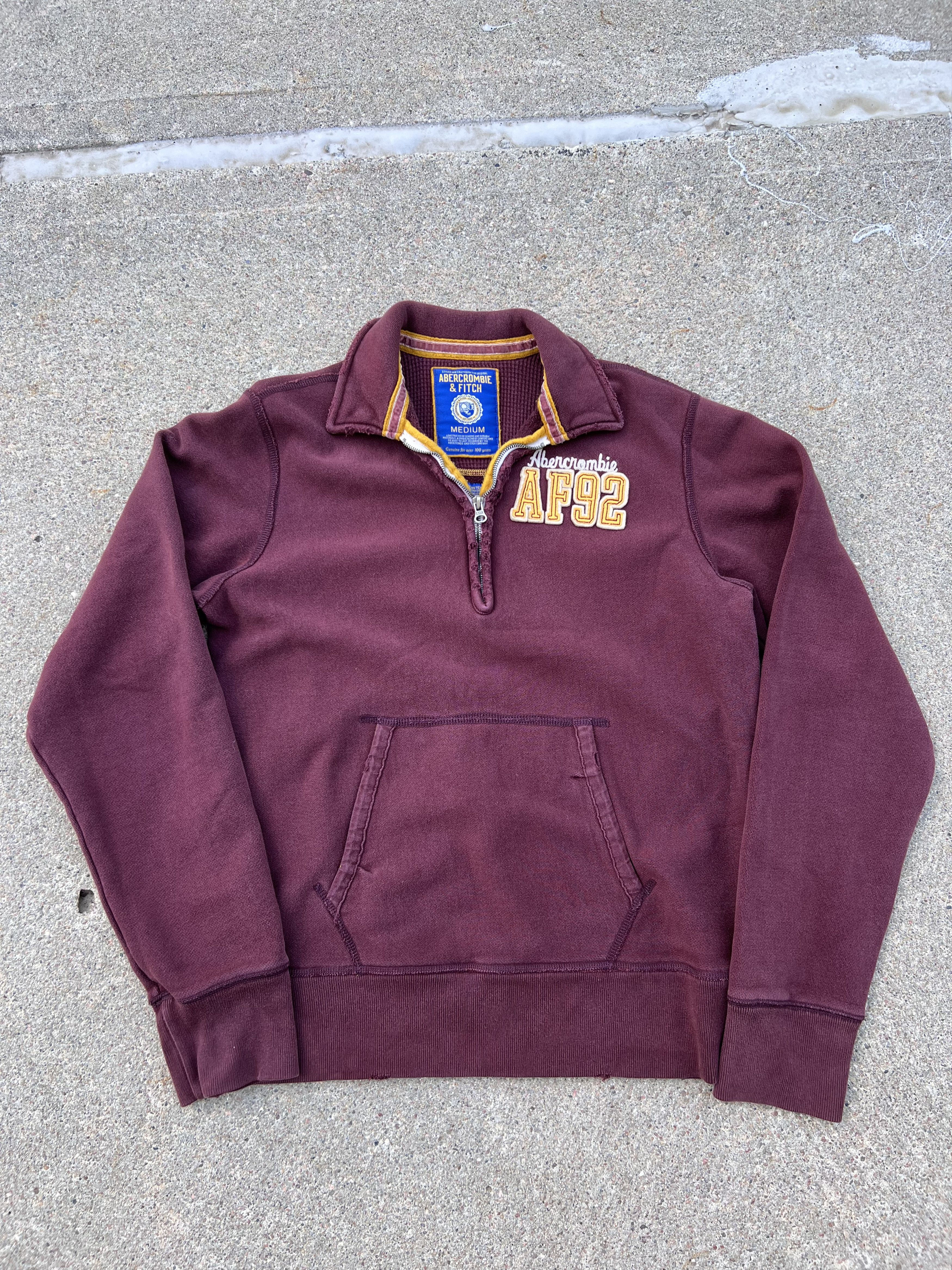 Vintage Y2K Abercrombie & Fitch Half Zip Sweatshirt Size US M / EU 48-50 / 2 - 1 Thumbnail