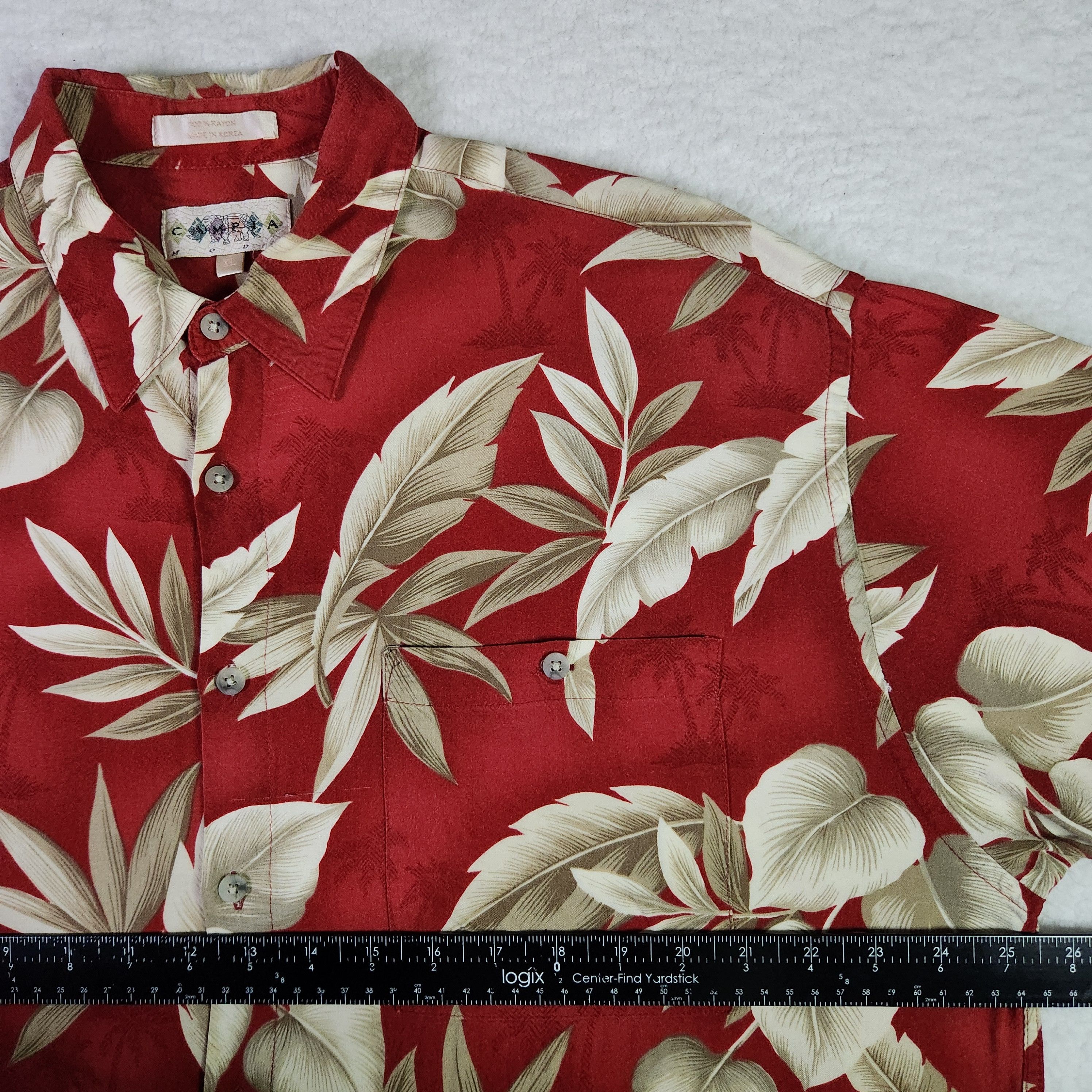 Campia Moda Campia Moda VINTAGE Hawaiian Shirt XL Red Floral Button Up Size US XL / EU 56 / 4 - 6 Thumbnail