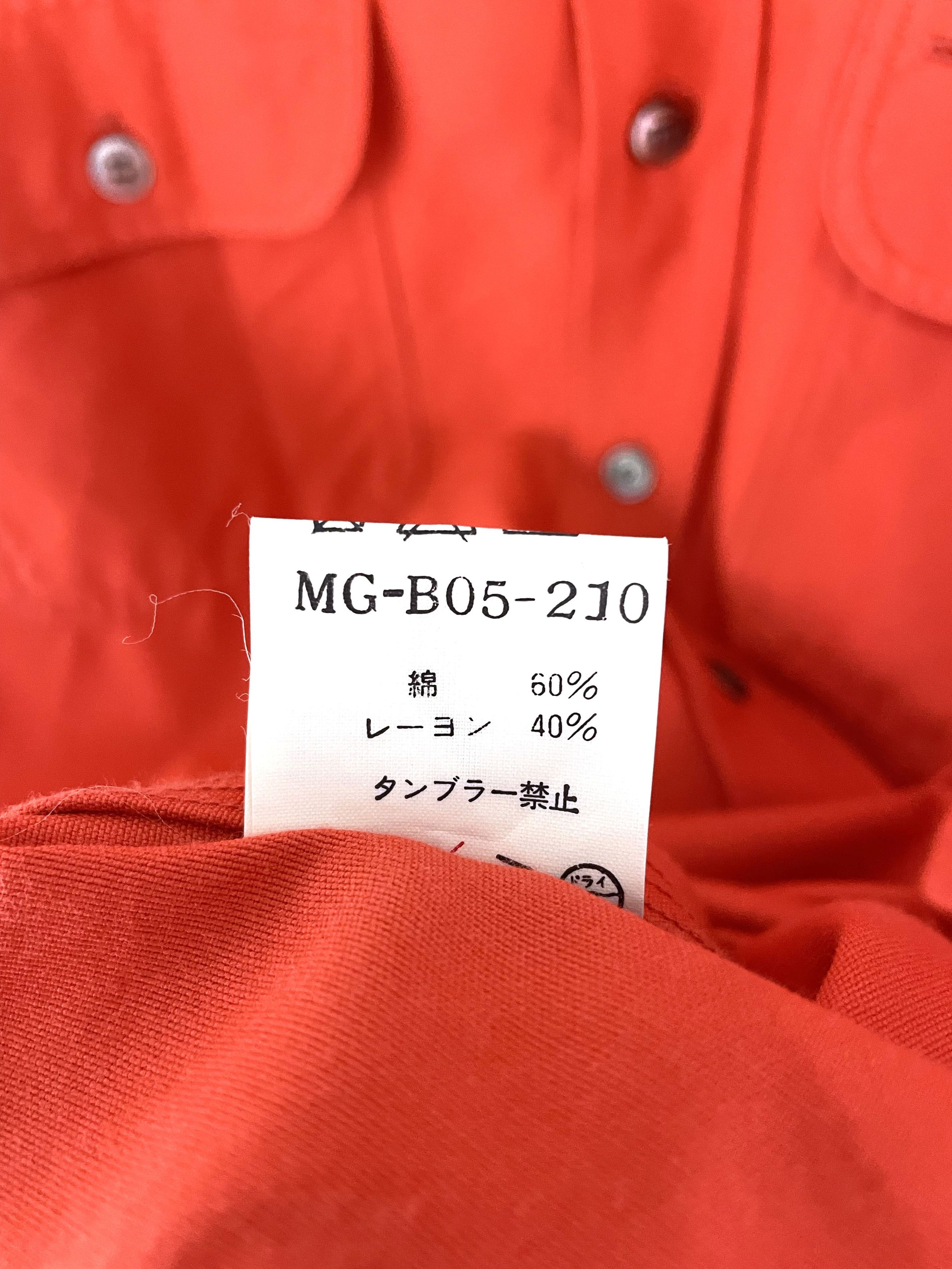 Yohji Yamamoto Highlighter Orange Cargo Shirt Size US L / EU 52-54 / 3 - 8 Thumbnail
