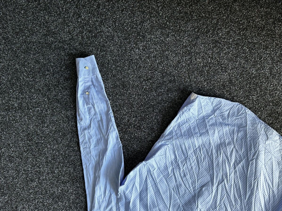 Designer × Strenstroms × Vintage Strenstroms Men 16 1/2 42 M Casual Shirt flannel white-blue Size US L / EU 52-54 / 3 - 13 Thumbnail