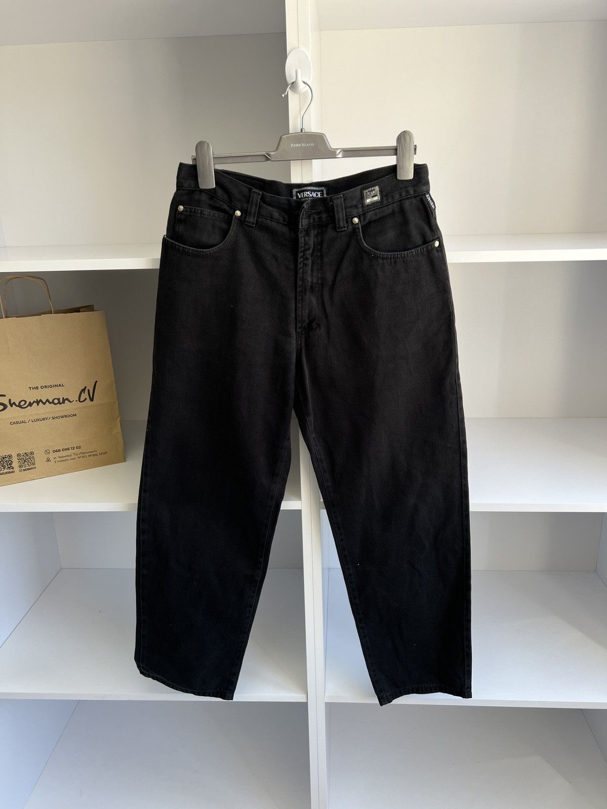 Versace Jeans Couture × Vintage Vintage Versace Jeans Couture black pants Size US 36 / EU 52 - 3 Thumbnail