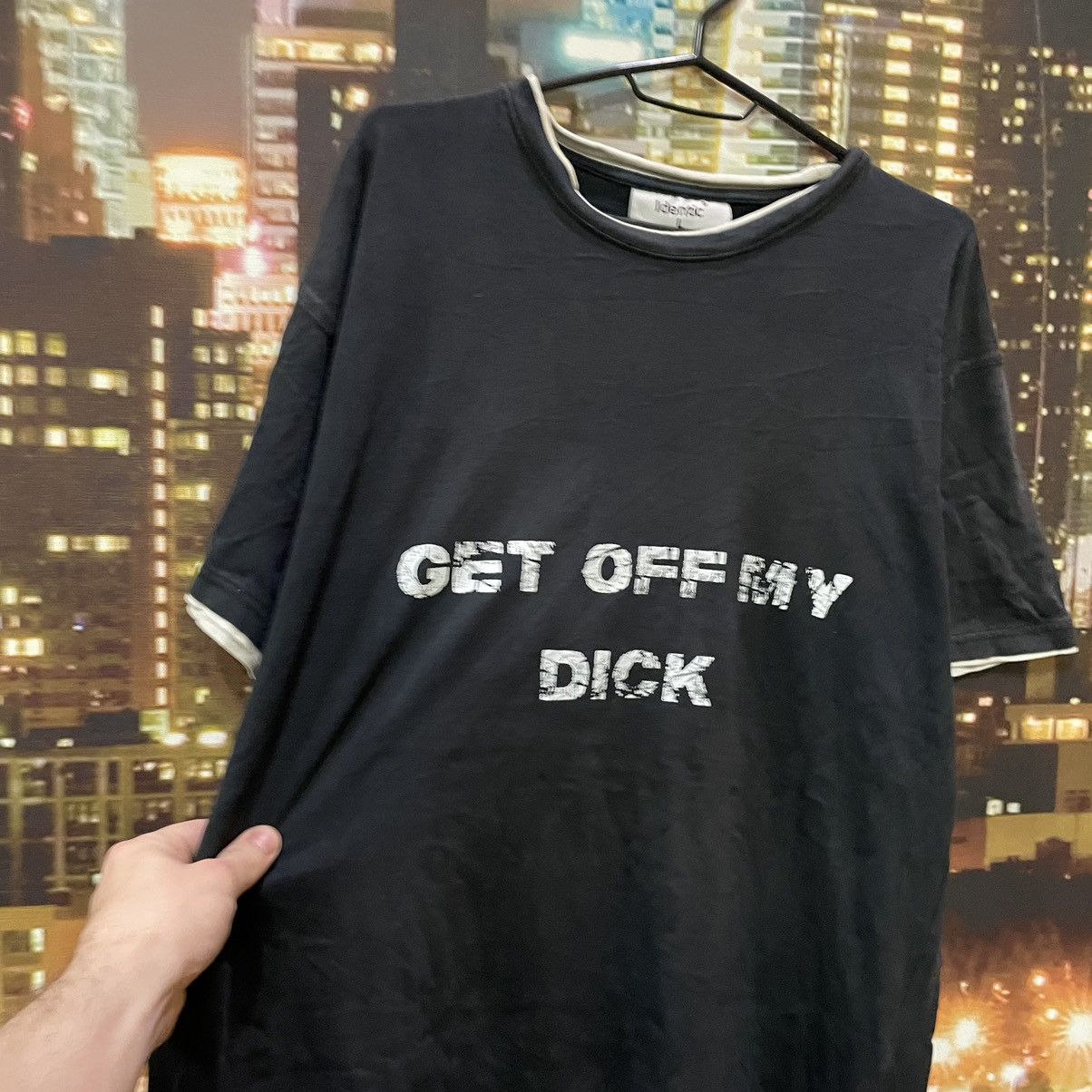 Vintage Vintage 90s Graphic Tee Humor Streetwear Oversized Black L Size US L / EU 52-54 / 3 - 5 Thumbnail