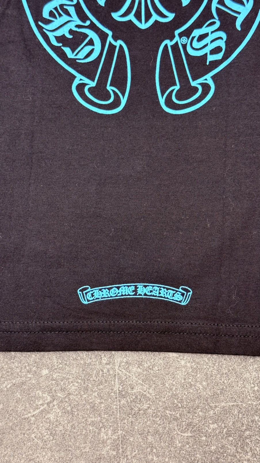 Chrome Hearts Chrome Hearts KIDS Horseshoe Pocket Tee Black / Sky Bkue Size US XXS / EU 40 - 5 Thumbnail