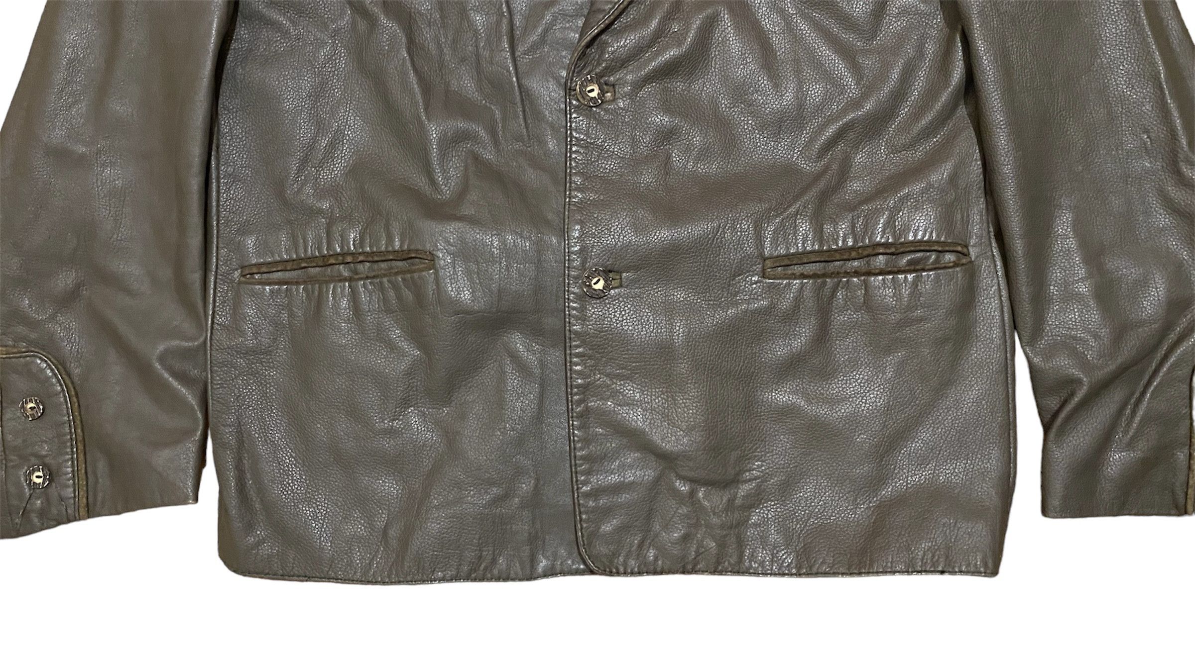 Vintage Vintage Hunter Leather Blazer / Jacket / Coat / Size US L / EU 52-54 / 3 - 5 Thumbnail