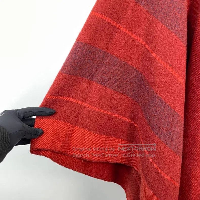 Hermes Hermes Fringed shawl, dark red Size ONE SIZE - 4 Thumbnail