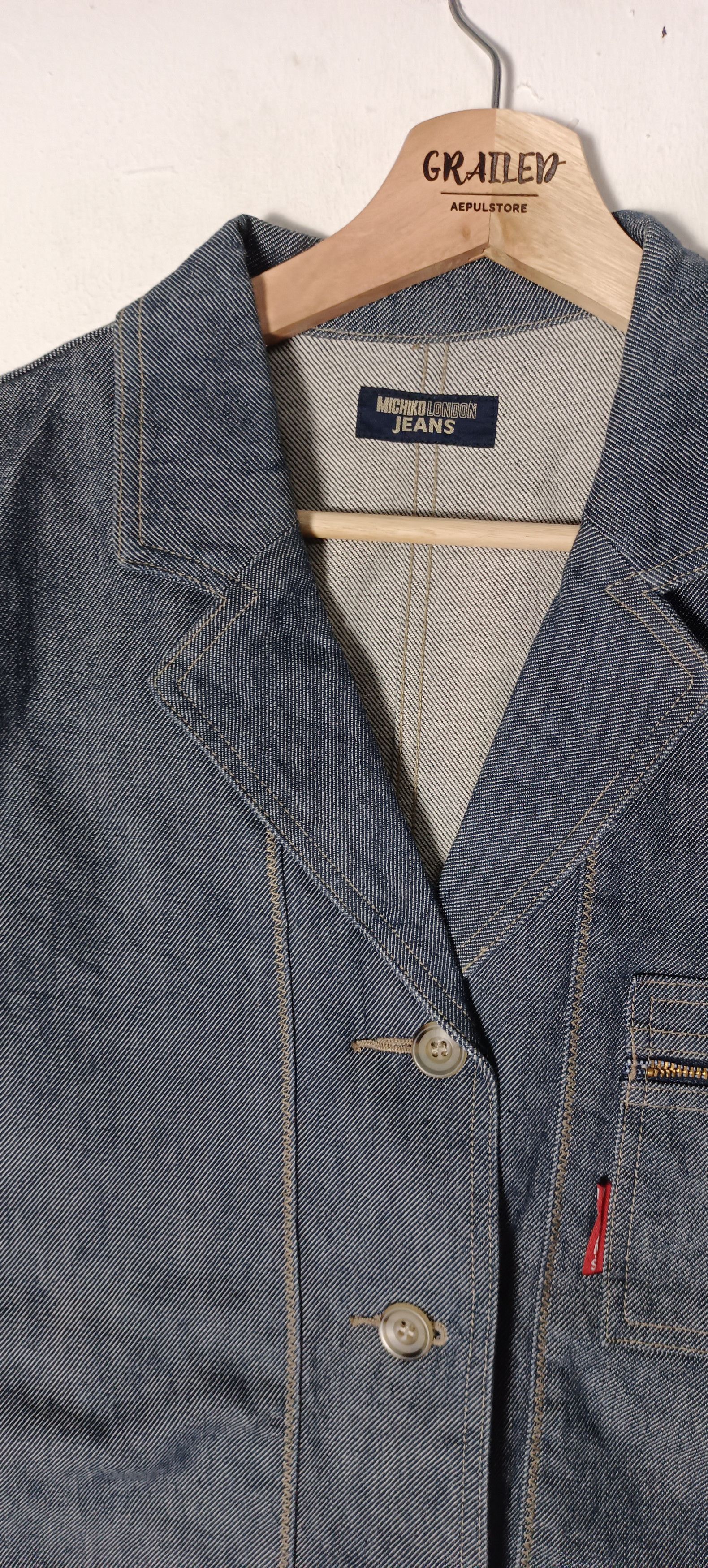 Michiko Koshino London × Vintage Vintage💥Michiko London Denim Jeans Jacket Size US L / EU 52-54 / 3 - 6 Thumbnail