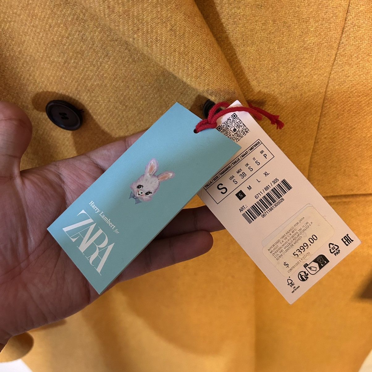 Zara NWT Zara x Harry Lambert "Cutie Chaos" Oversized Coat S Size US S / EU 44-46 / 1 - 2 Thumbnail