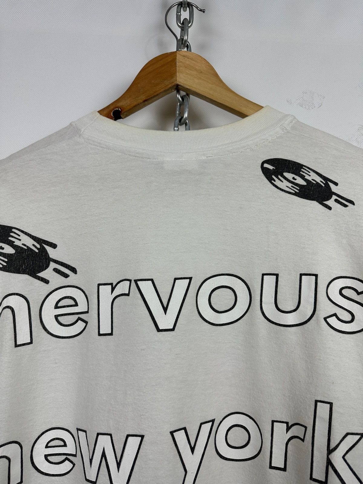 Rap Tees 1995 Vintage Nervous New York Records Rap T-Shirt Size US XL / EU 56 / 4 - 18 Thumbnail