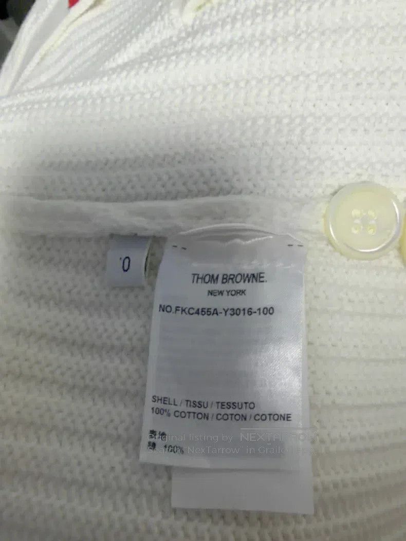 Thom Browne Thom Browne White Knit Cardigan Size US XS / EU 42 / 0 - 4 Thumbnail