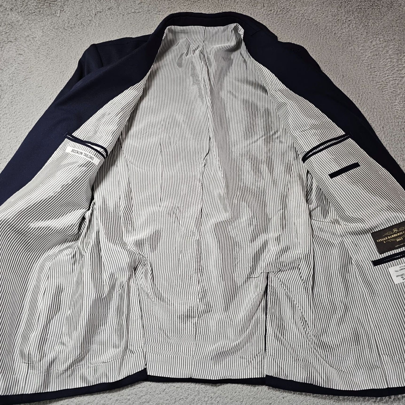 Brooklyn Tailors Brooklyn Tailors Blazer Womens XL Navy Wool Full Canvas 2 Button Notch Lapel Regular Jacket Long Sleeve Solid Size XL / US 12-14 / IT 48-50 - 4 Thumbnail