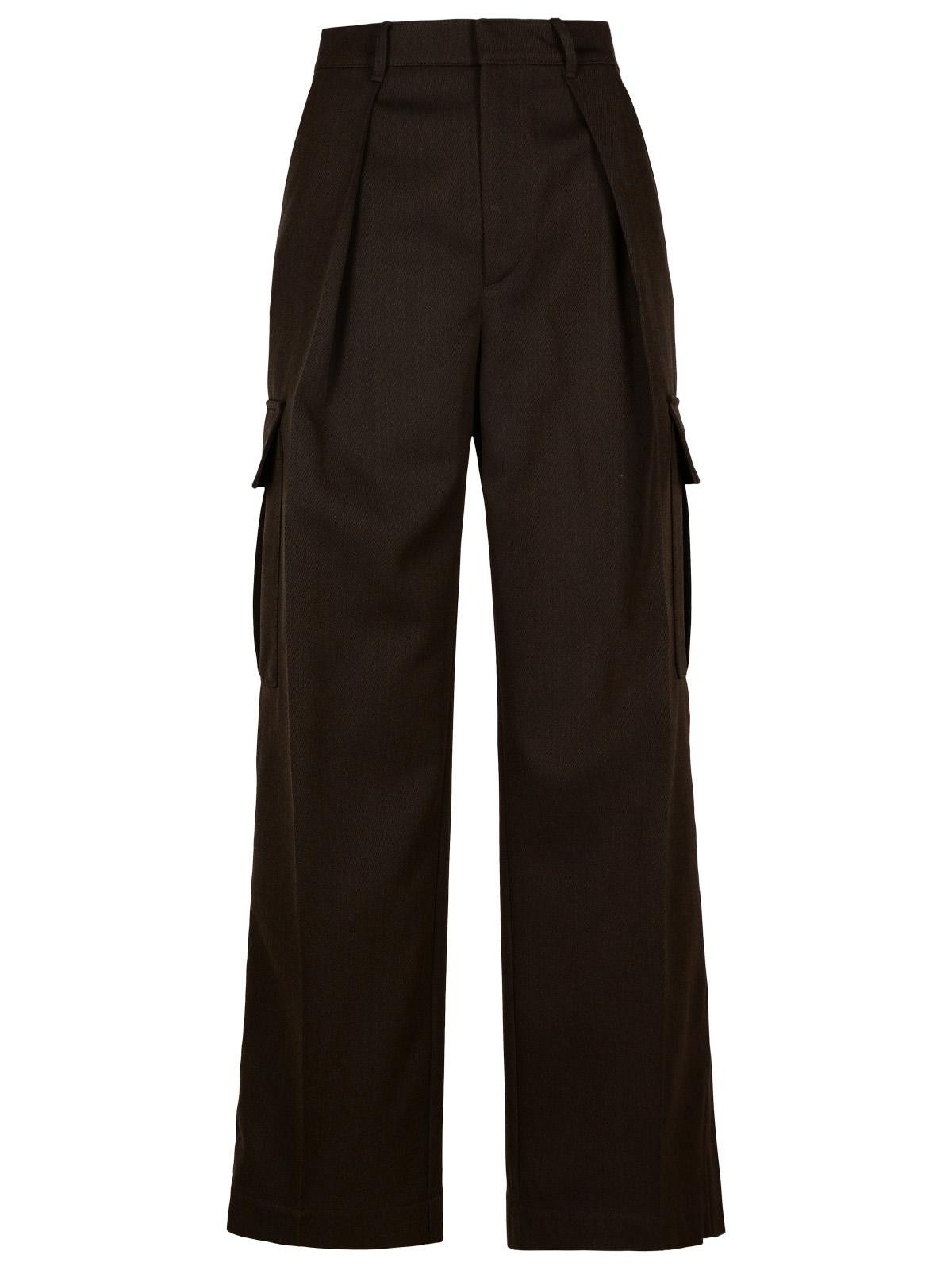 Burberry BURBERRY Brown Wool Cargo Pants Size 26" / US 2 / IT 38 - 1 Thumbnail