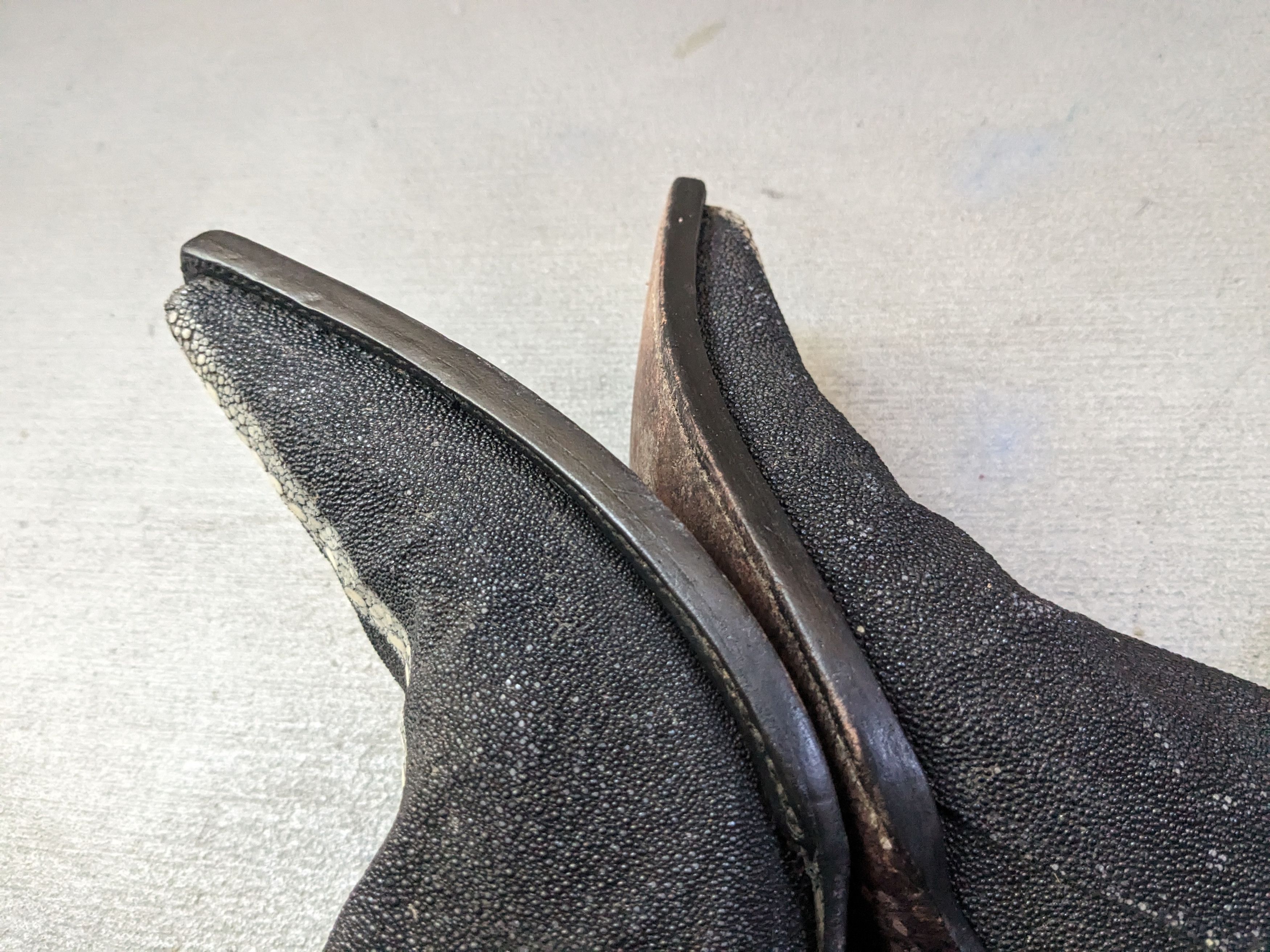 Vintage Black Stingray Cowboy Boots Leather 9.5 Botas Mexico Size US 9.5 / EU 42-43 - 13 Thumbnail