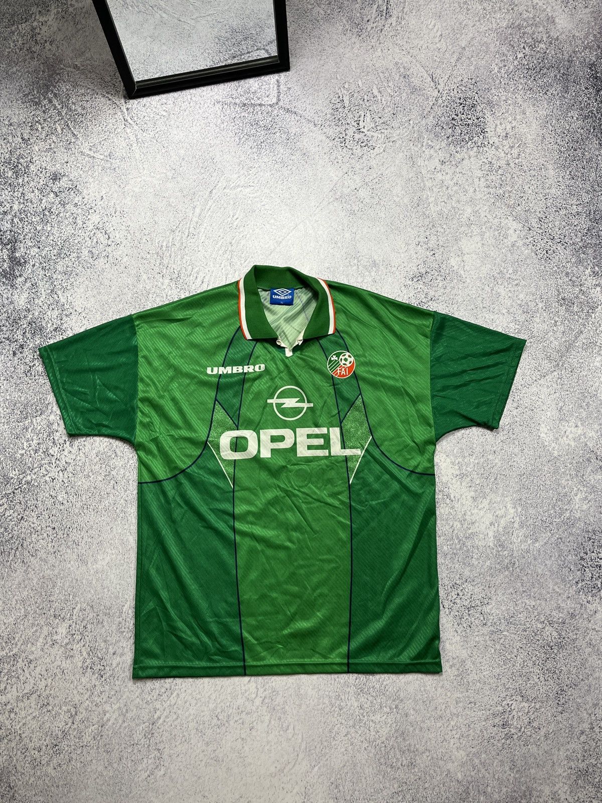 Umbro Vintage Umbro Republic Of Ireland 1994 Home Soccer Jersey Size US XL / EU 56 / 4 - 1 Thumbnail