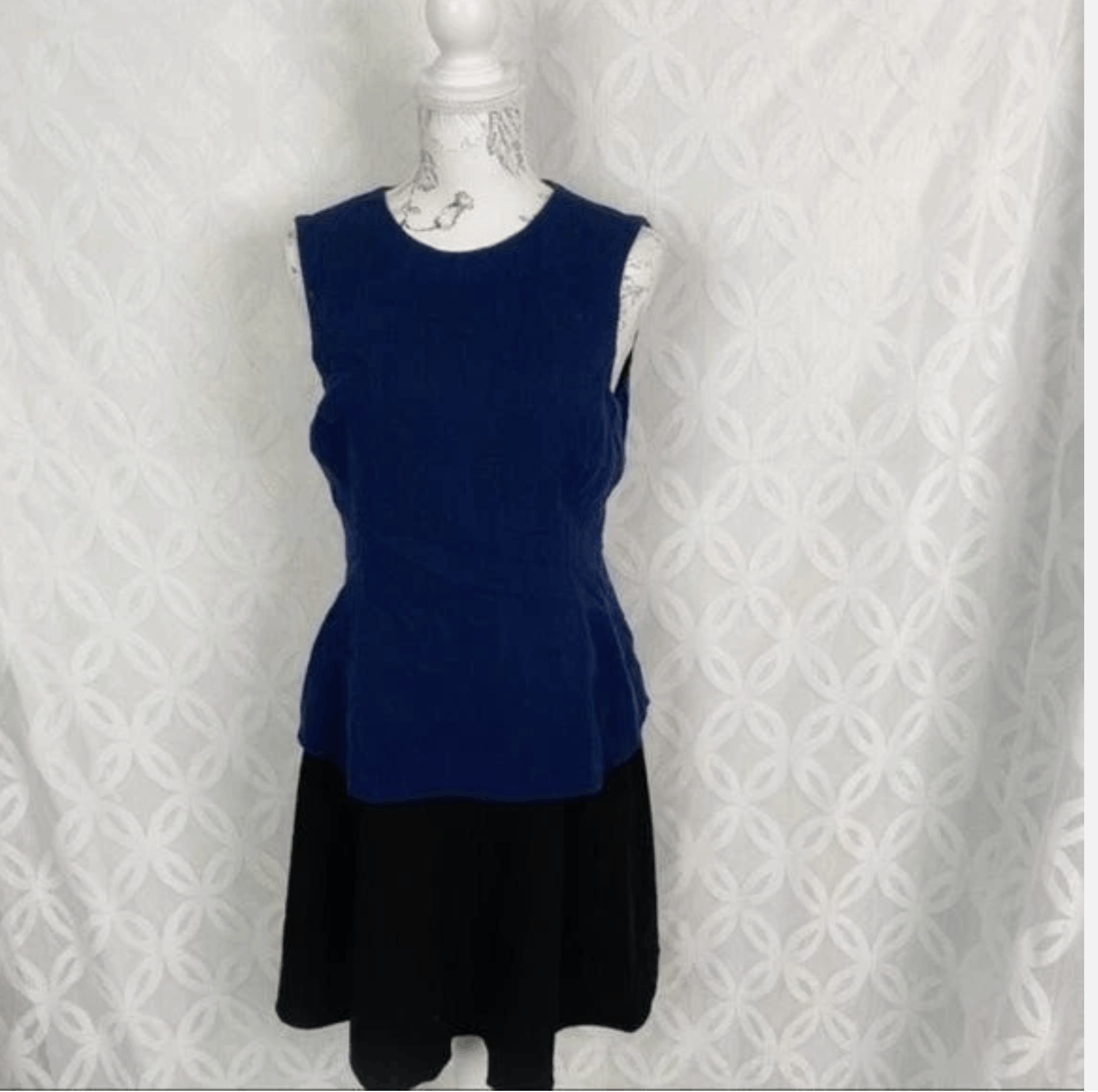 Oscar De La Renta OSCAR DE LA RENTA Layered Two Tone Crepe Dress Size M / US 6-8 / IT 42-44 - 5 Thumbnail