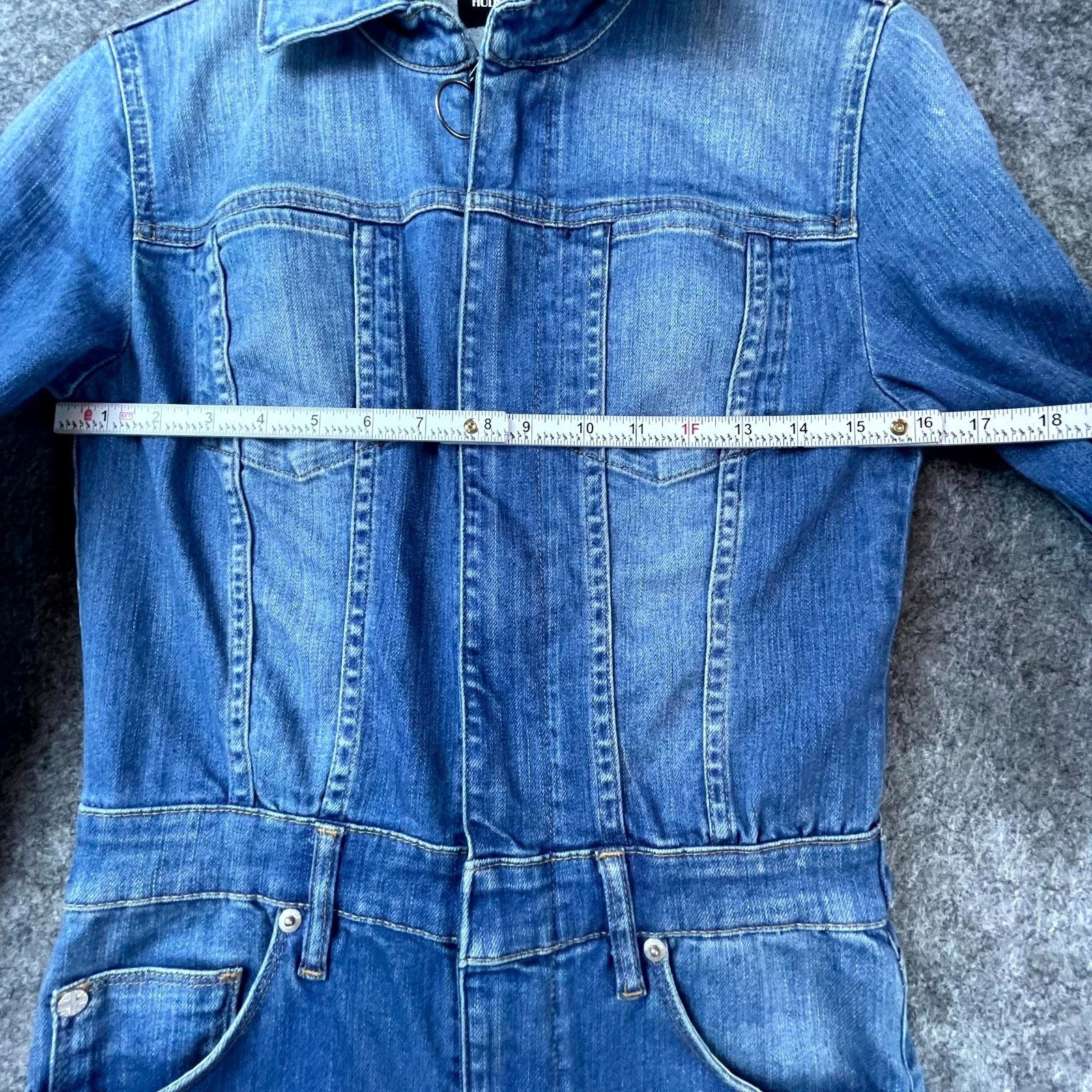 Hudson Hudson Coverall Jumpsuit Small Denim Holly Flare Flight Suit Size 27" / US 4 / IT 40 - 6 Thumbnail