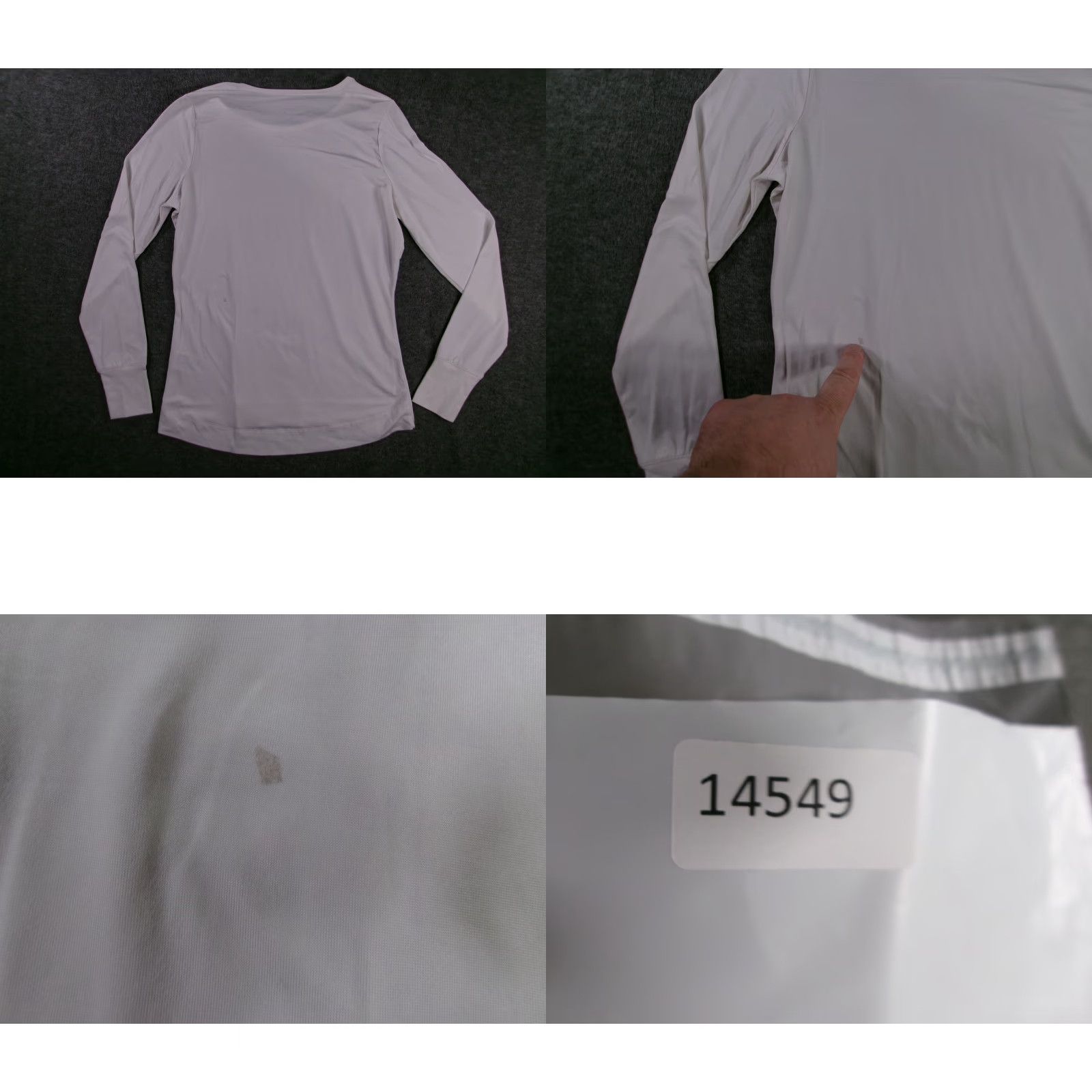 Lands' End Lands End Top Women XS White Stretch Performance Base Layer Long Sleeve Scoop Neck T-Shirt Size XS / US 0-2 / IT 36-38 - 8 Thumbnail