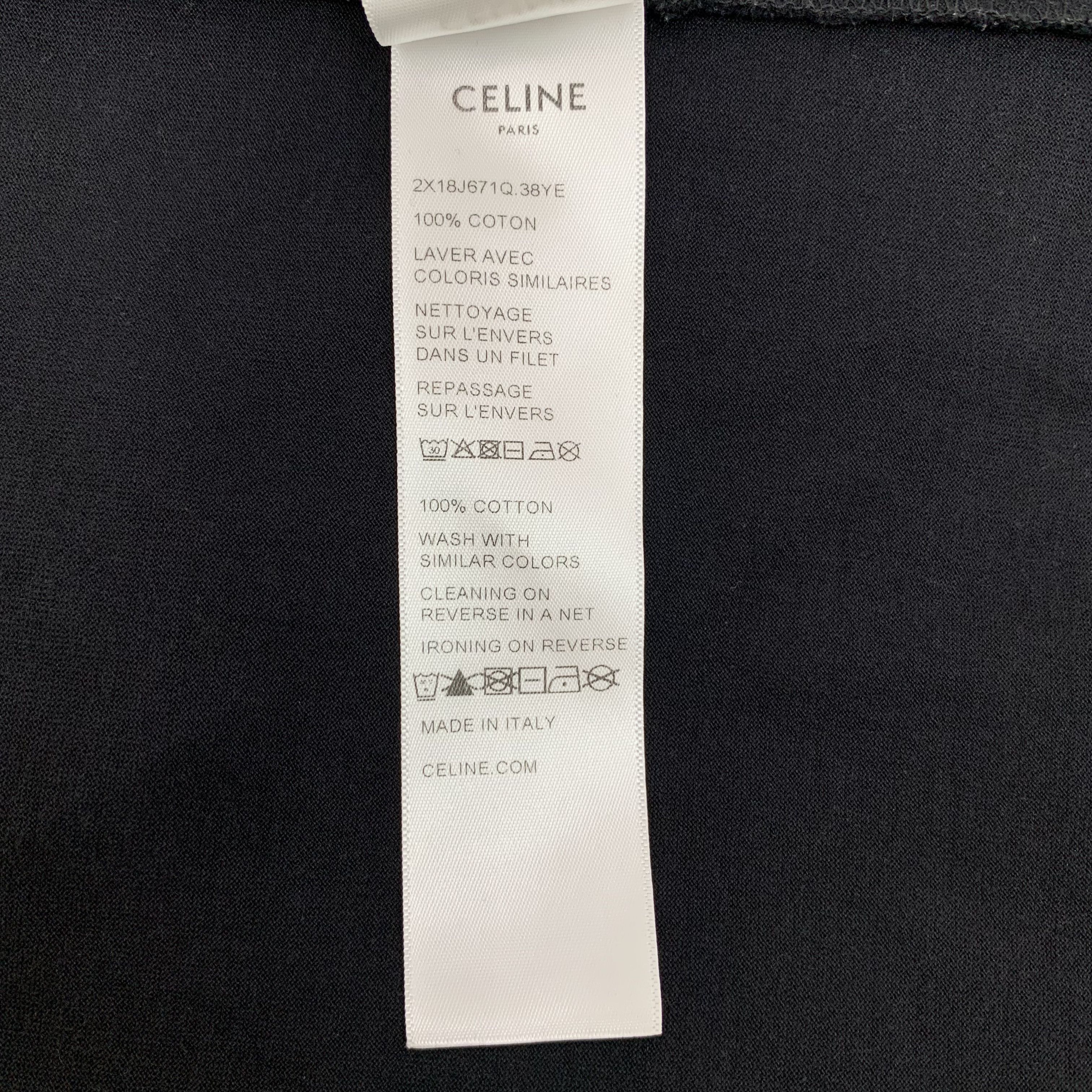 Celine Celine Number & Letter Print T-Shirt Black (S) Size S / US 4 / IT 40 - 7 Thumbnail