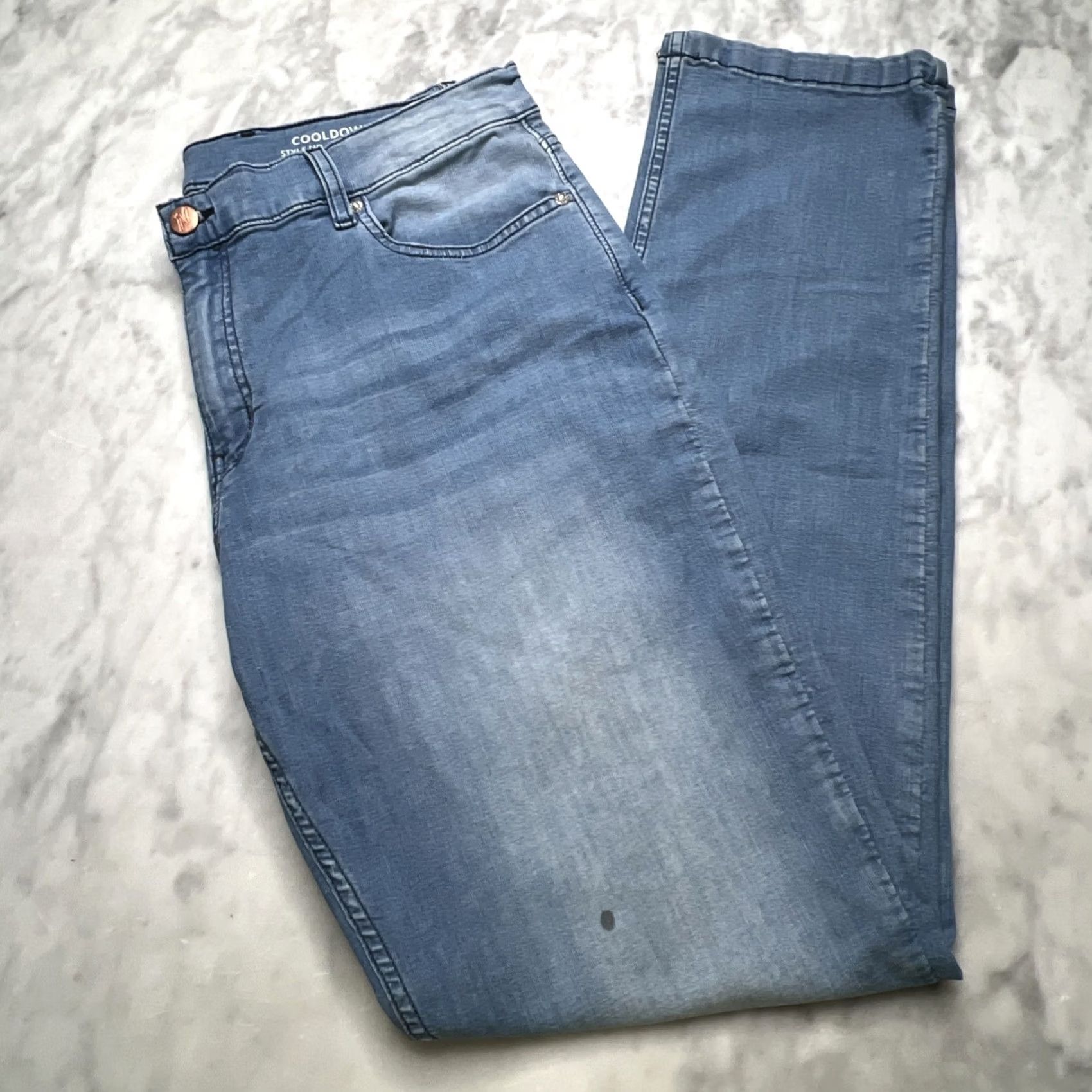 Vintage Mugsy Jeans Mens 38x36 Style FLX9CTL Faded Light Wash Straight 5-Pocket Denim City Preppy Size US 38 / EU 54 - 2 Thumbnail