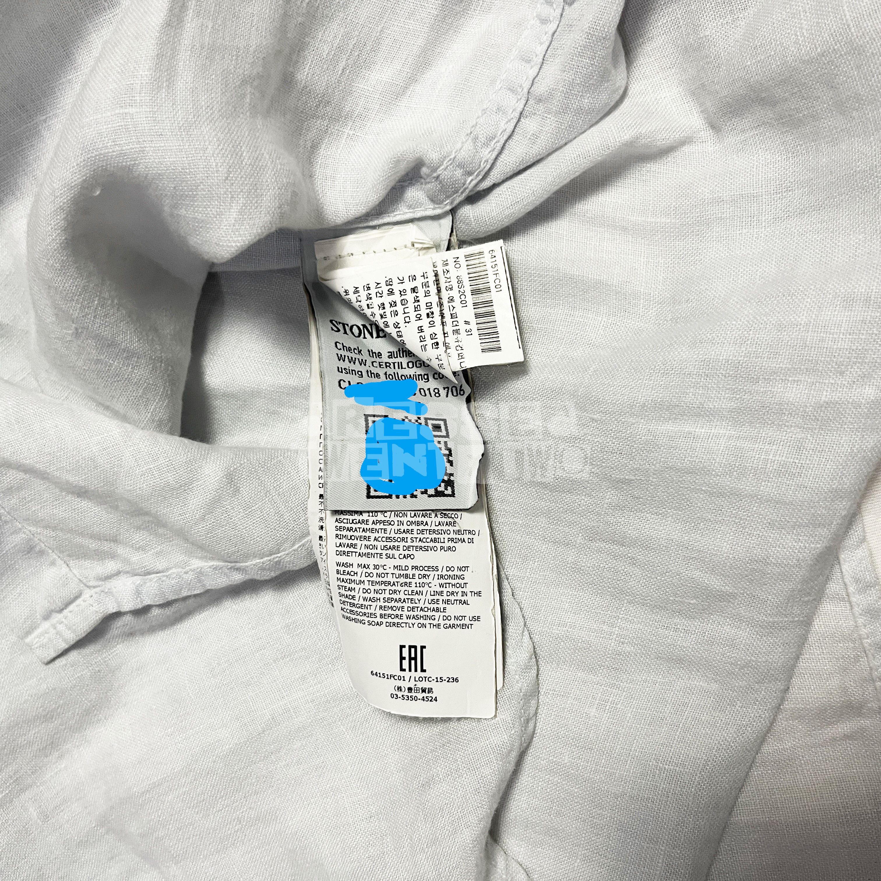 Stone Island STONE ISLAND 1FC01 LONGSLEEVE LINEN SHIRTS Size US XL / EU 56 / 4 - 4 Thumbnail