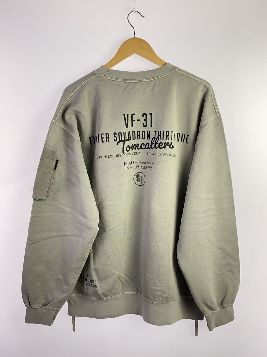 Avirex Avirex Fade Wash Mil. Pocket Cotton Sweat Grey Size US XXL / EU 58 / 5 - 2 Thumbnail