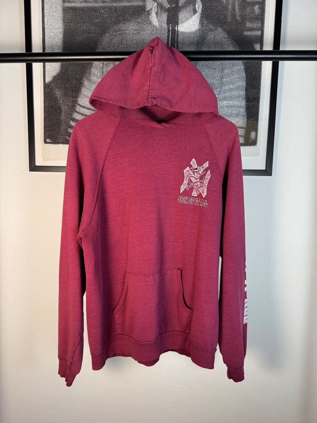Vintage 🚭RARE🚭 SICK OF IT ALL NEW YORK HARDCORE RED DRAGON HOODIE Size US XL / EU 56 / 4 - 6 Thumbnail