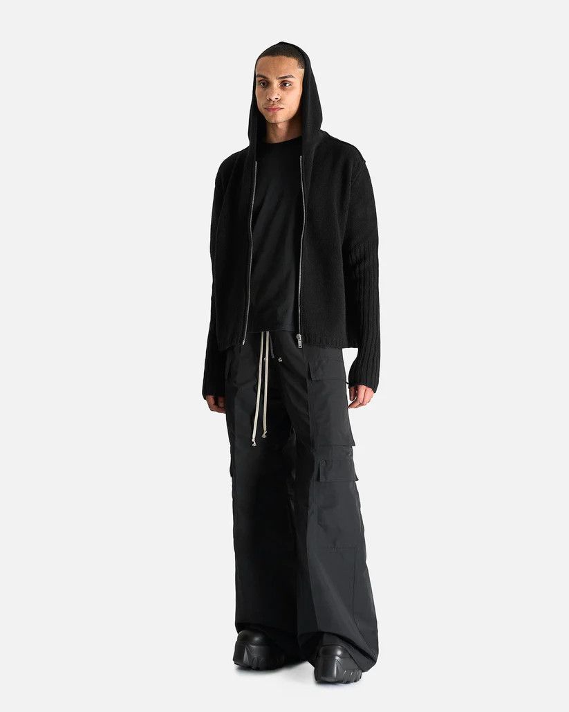 Rick Owens o1s1v1r1oon0825 Zip Hoodie in Black Size US XXL / EU 58 / 5 - 3 Thumbnail