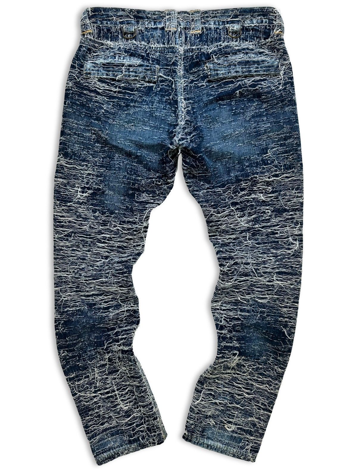 Blackmeans AW15 Blackmeans Artisanal ‘Boro’ Thrashed Blue Denim Size US 31 - 4 Thumbnail
