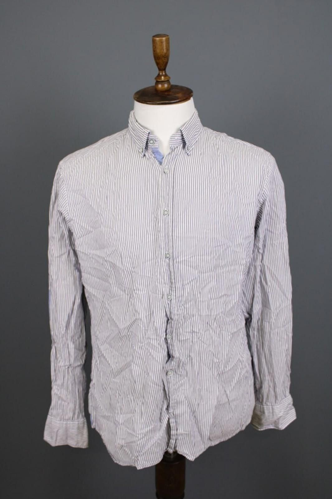 Designer Hackett London Slim Fit Blue Button Down Shirt Size L Size US L / EU 52-54 / 3 - 1 Thumbnail