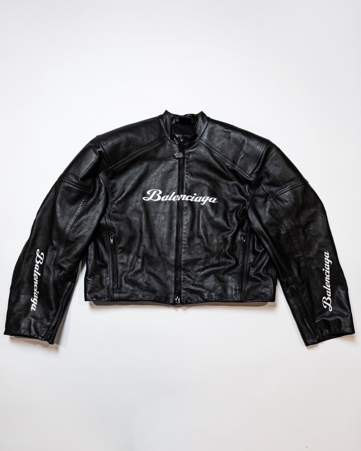 Balenciaga × Lamborghini LEATHER RACER JACKET Size US XL / EU 56 / 4 - 1 Thumbnail