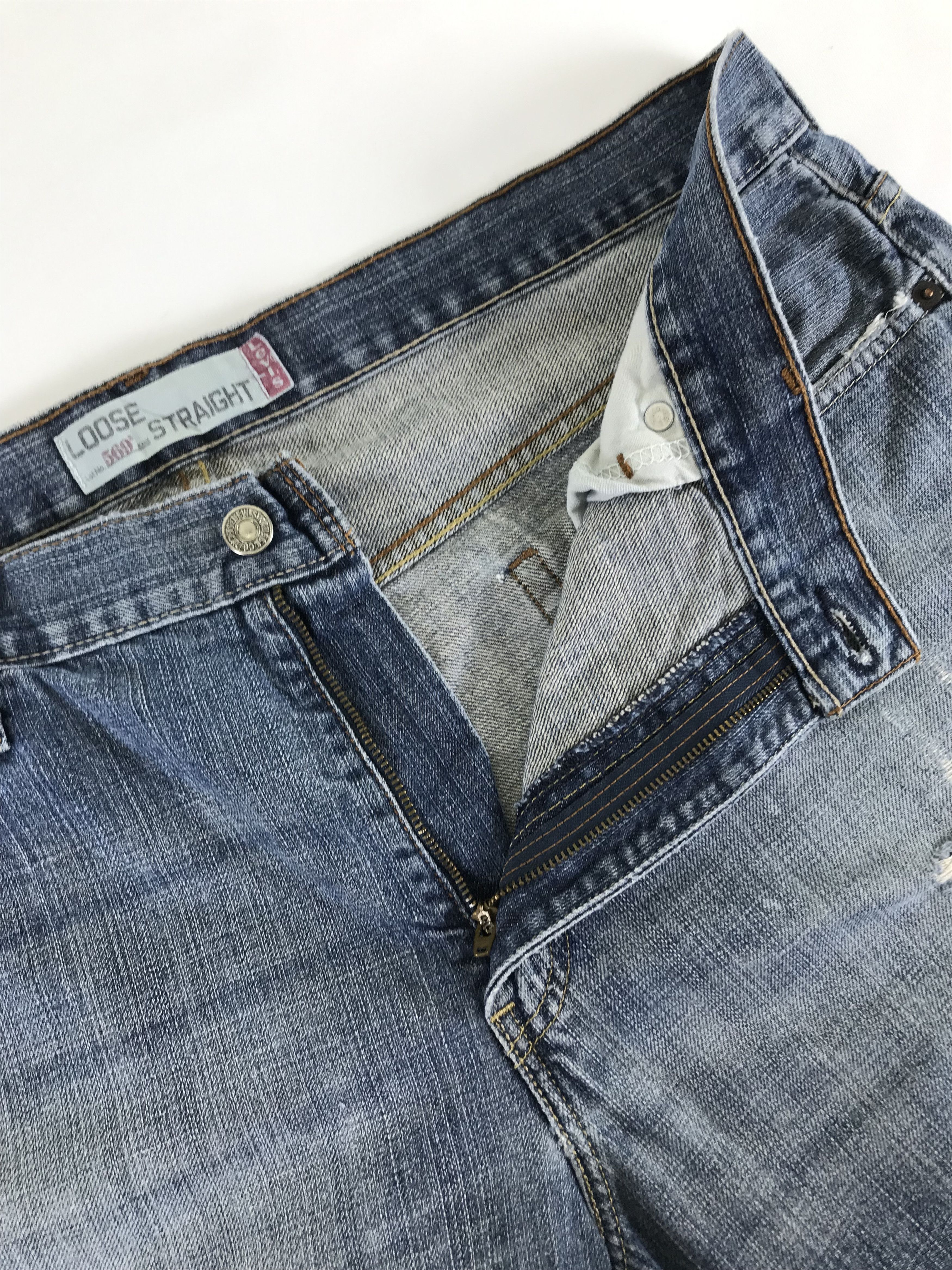 Levi's Vintage Levi's 569 Loose Straight Jeans Distressed Denim Size US 36 / EU 52 - 9 Thumbnail