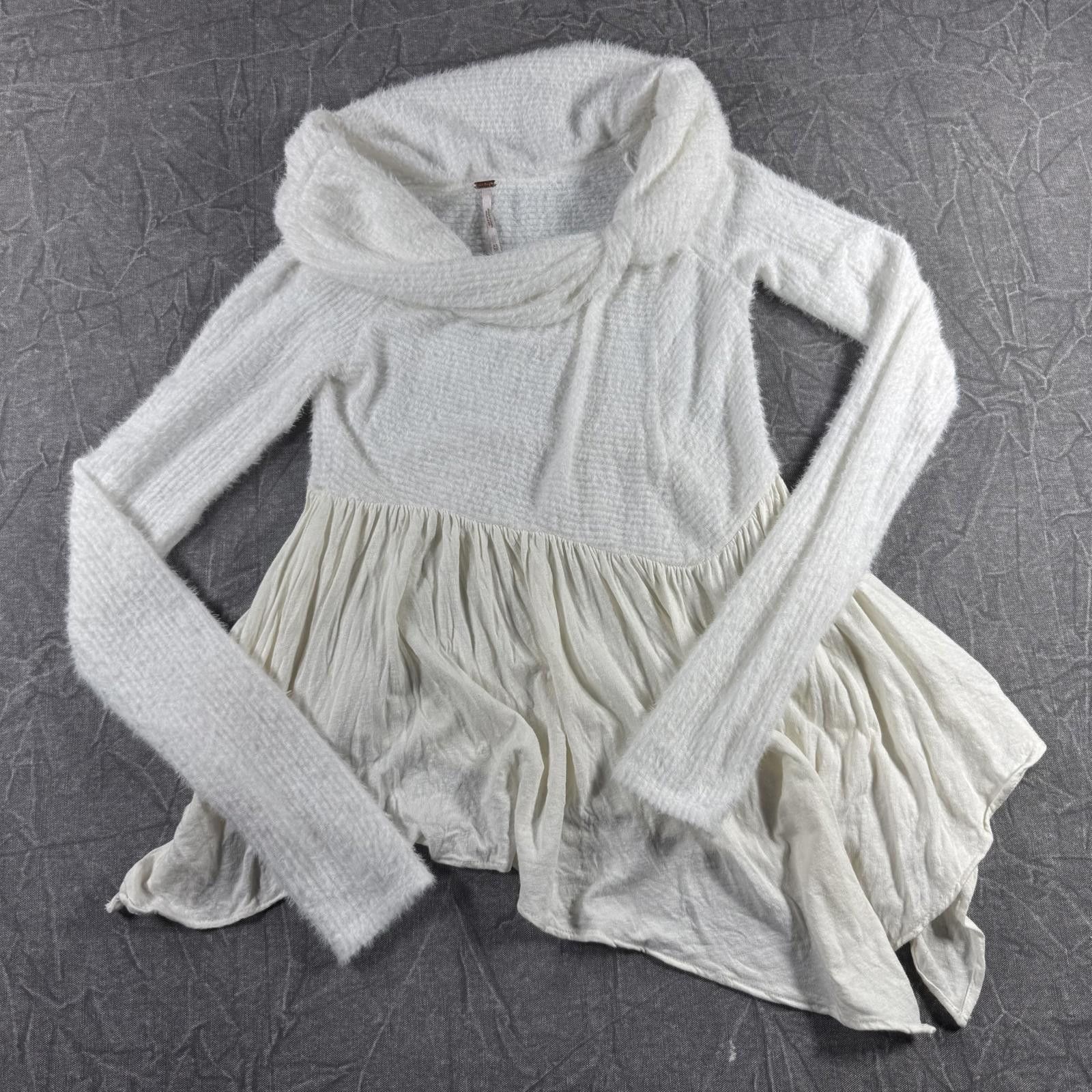 Free People Free People Shirt Women's XS White Long sleeve Size XS / US 0-2 / IT 36-38 - 2 Thumbnail